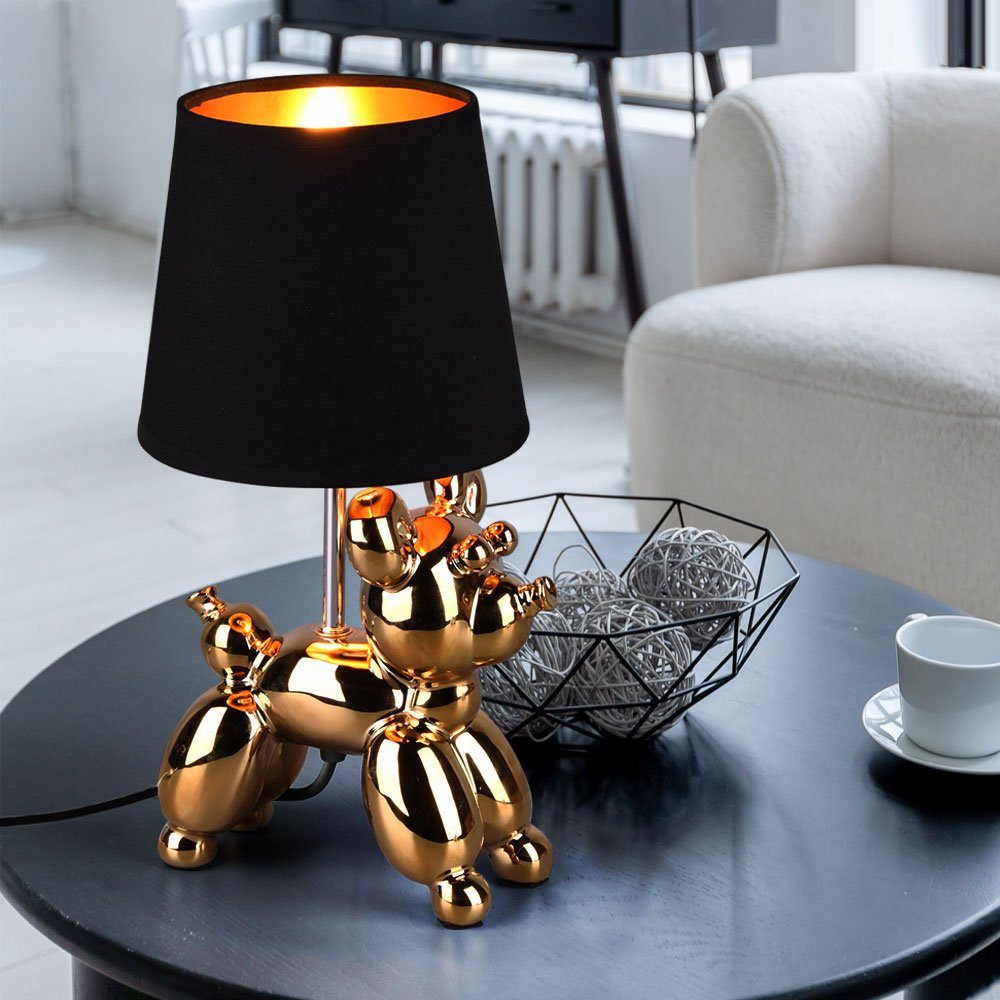 Smarte App Sprach etc-shop Hund Lampe LED-Leuchte, Tisch Keramik DIMMBAR steuerbar Smart