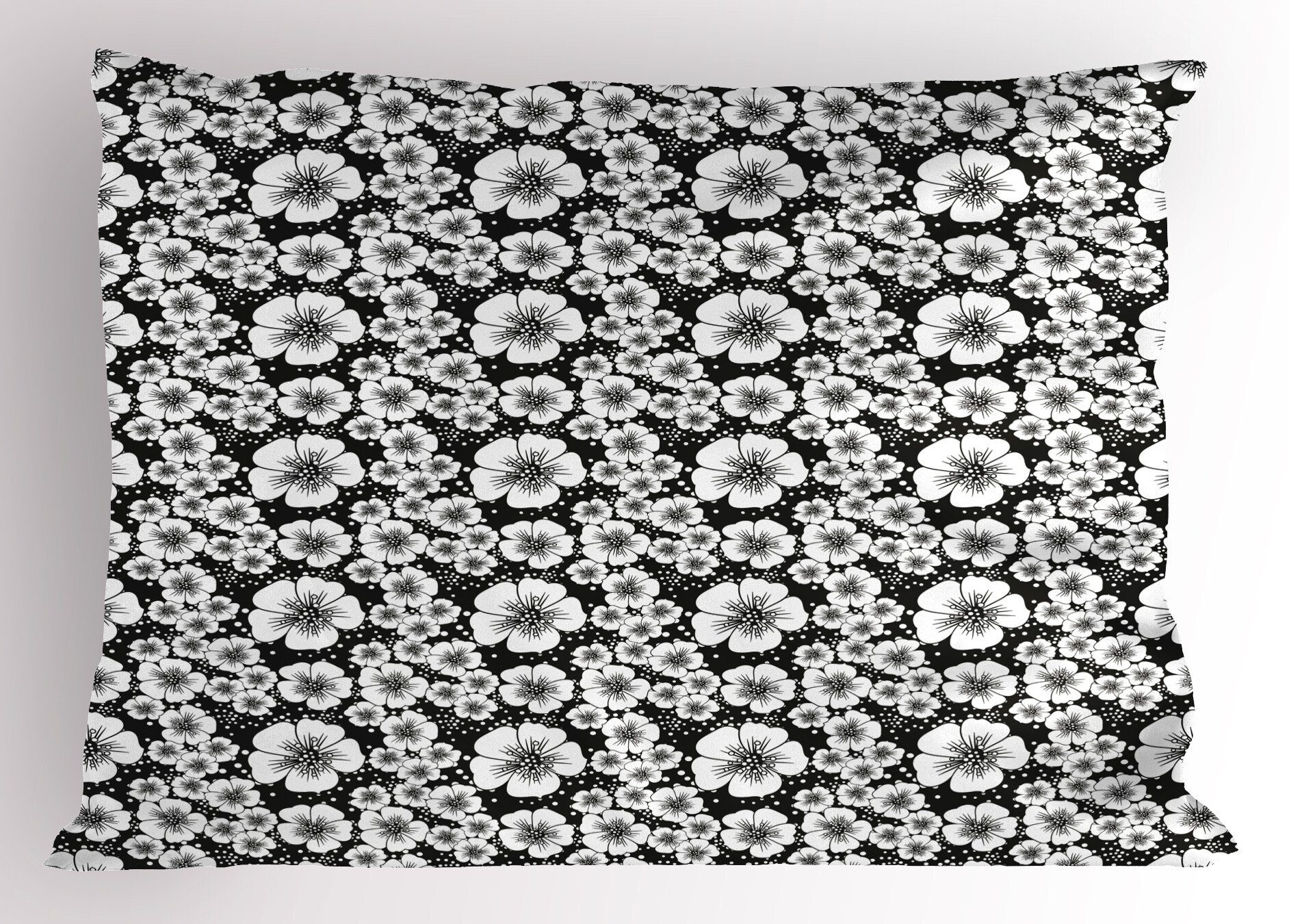 Kissenbezüge Dekorativer Standard King Kissenbezug, Stück), Monochrome Size Jahrgang Apple-Blüten Abakuhaus Gedruckter (1