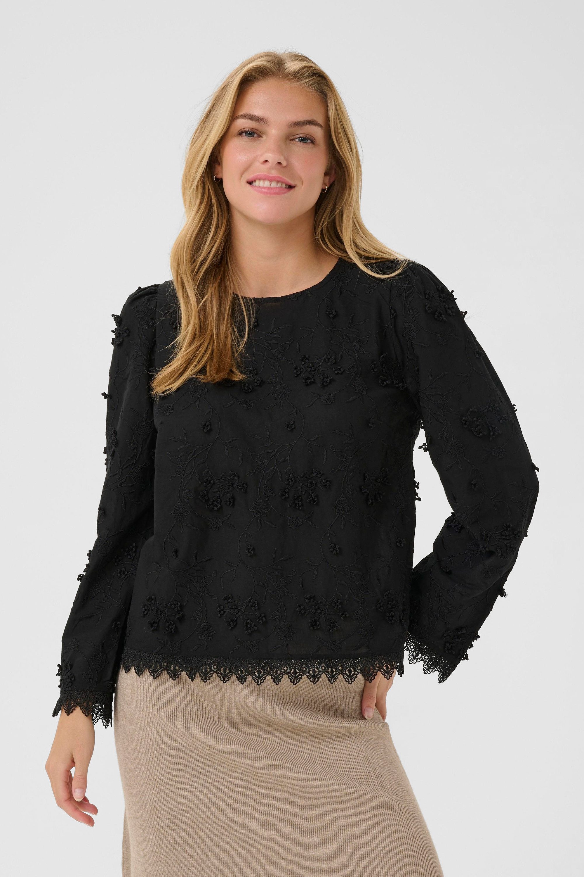 Cream Langarmbluse Langarm-Bluse CRHilda
