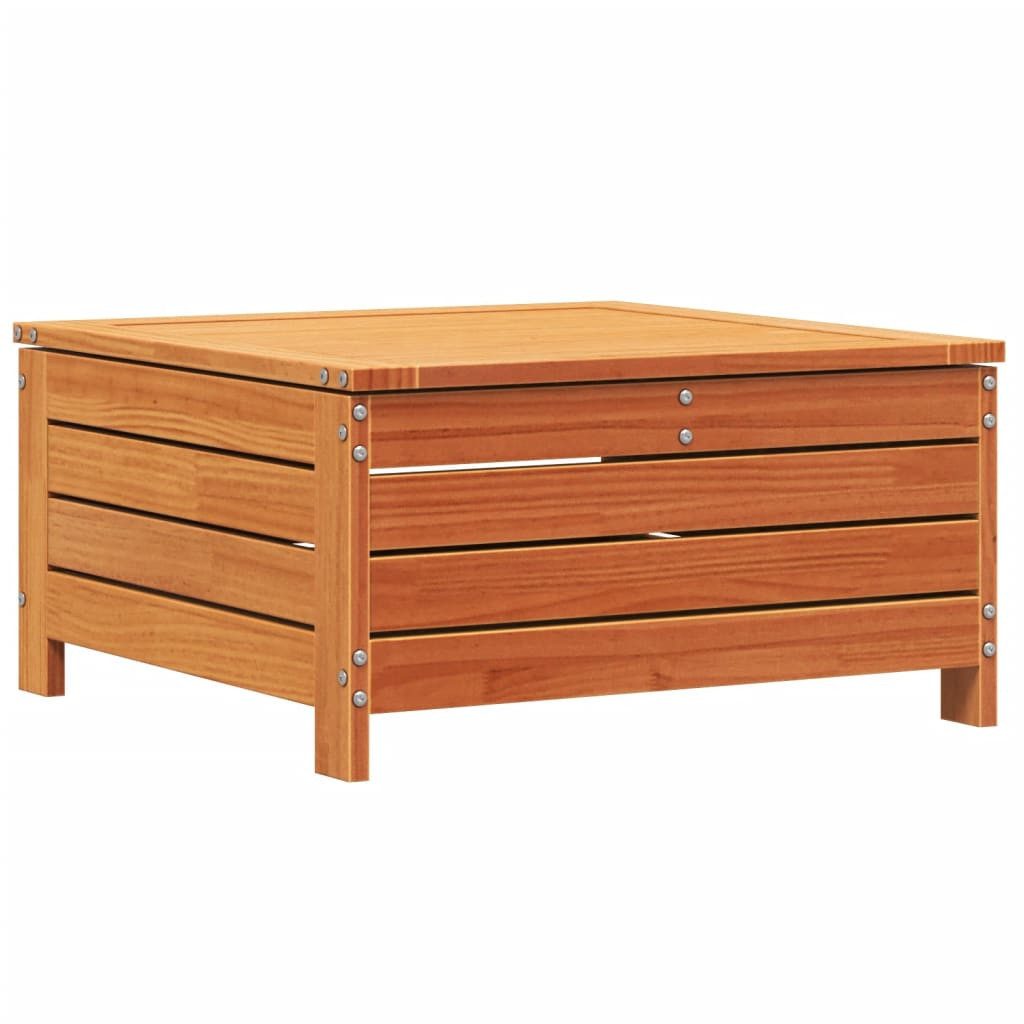 vidaXL Sofaelement Gartenhocker mit Kissen Wachsbraun günstig online kaufen