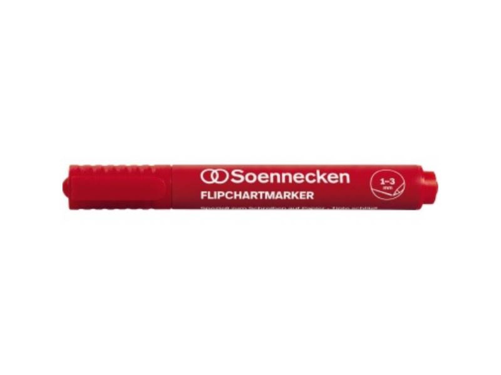 Soennecken Fli Marker Soennecken SOENNECKEN 1-3mm 3075 rot Flipchartmarker Soennecken
