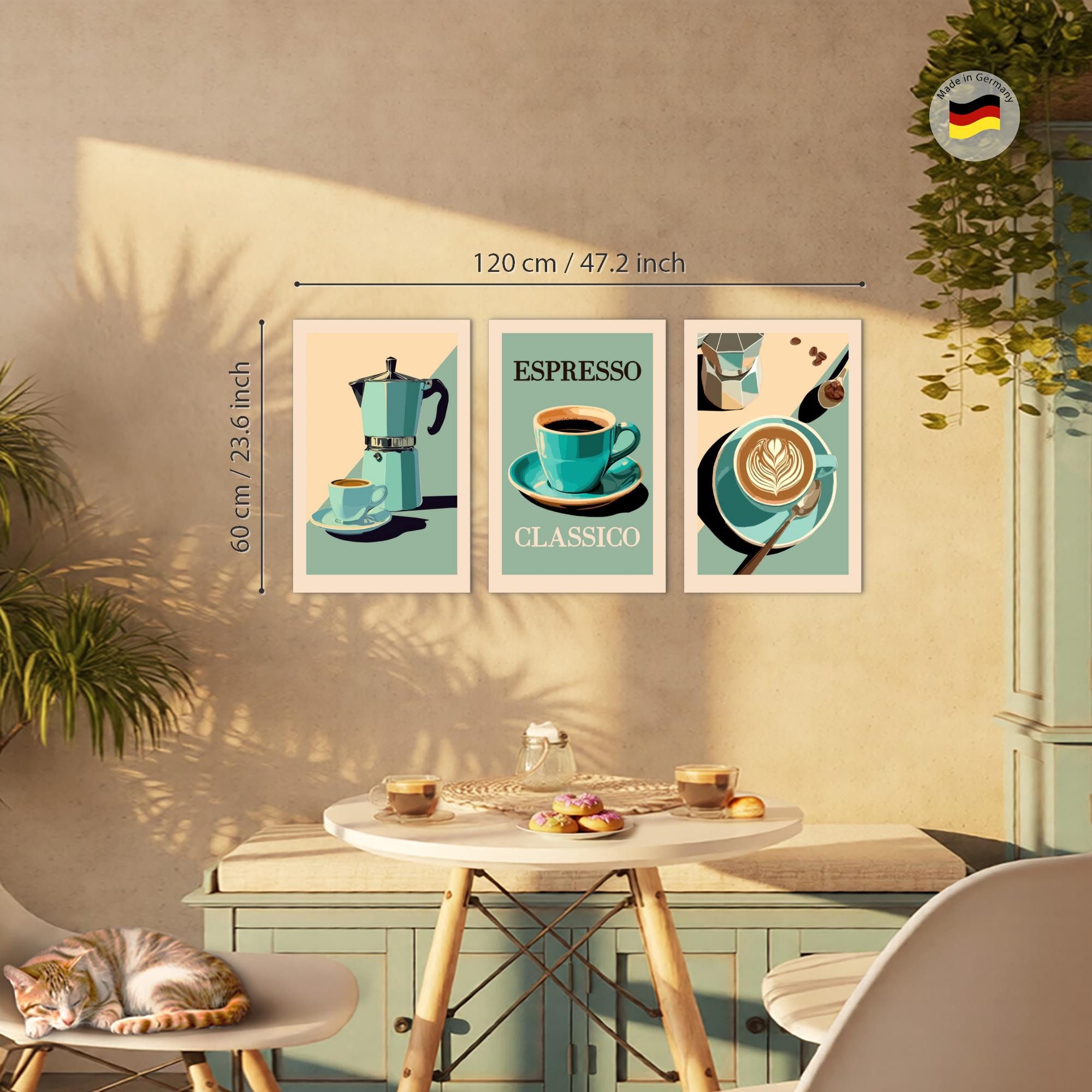 Novart Wandbild Küchenbilder Kaffee Retro Bilder Küche Esszimmer Cafe Bar Deko – Bild 2 von 5