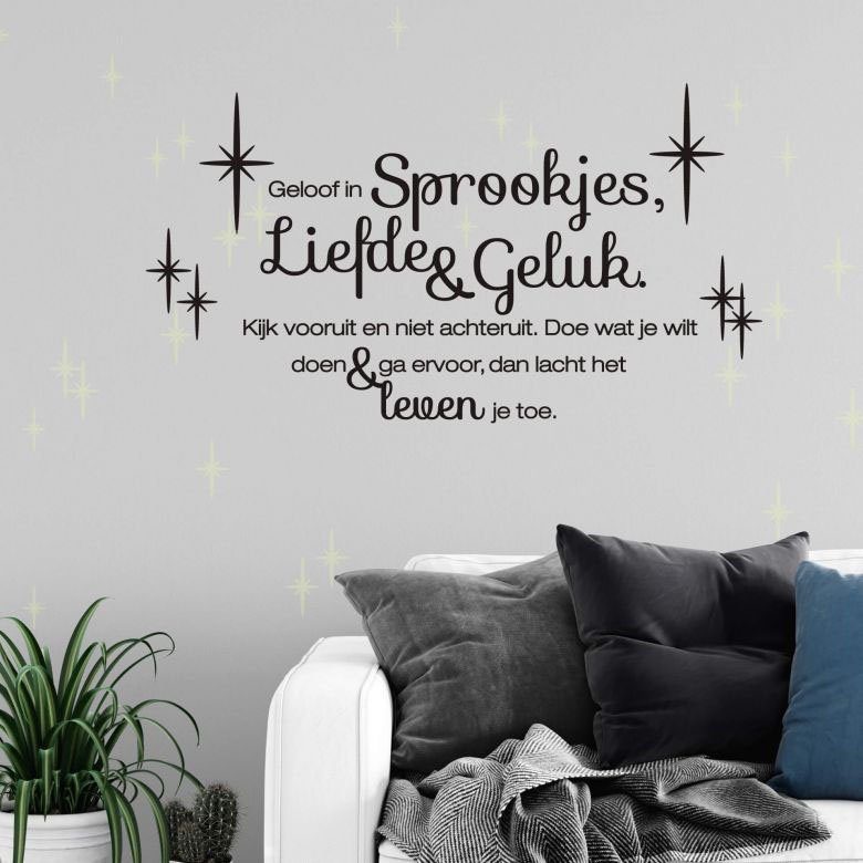 (1 Liefde en Leuchtbilder St) Wandtattoo Wall-Art Geluk