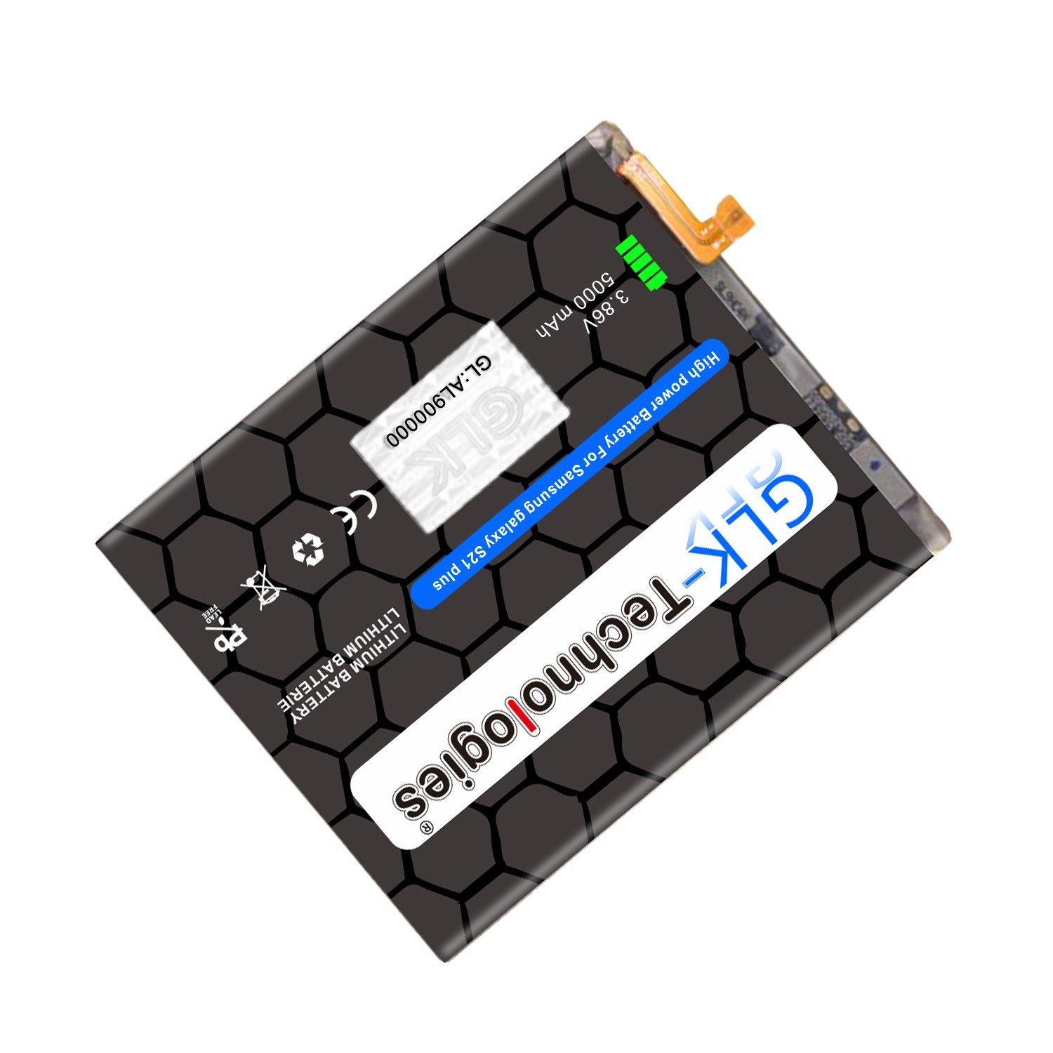 GLK-Technologies Samsung Galaxy S21 Plus G996B EB-BG996ABY Handy-Akku inkl. 2X Klebebandsätze 4200 mAh
