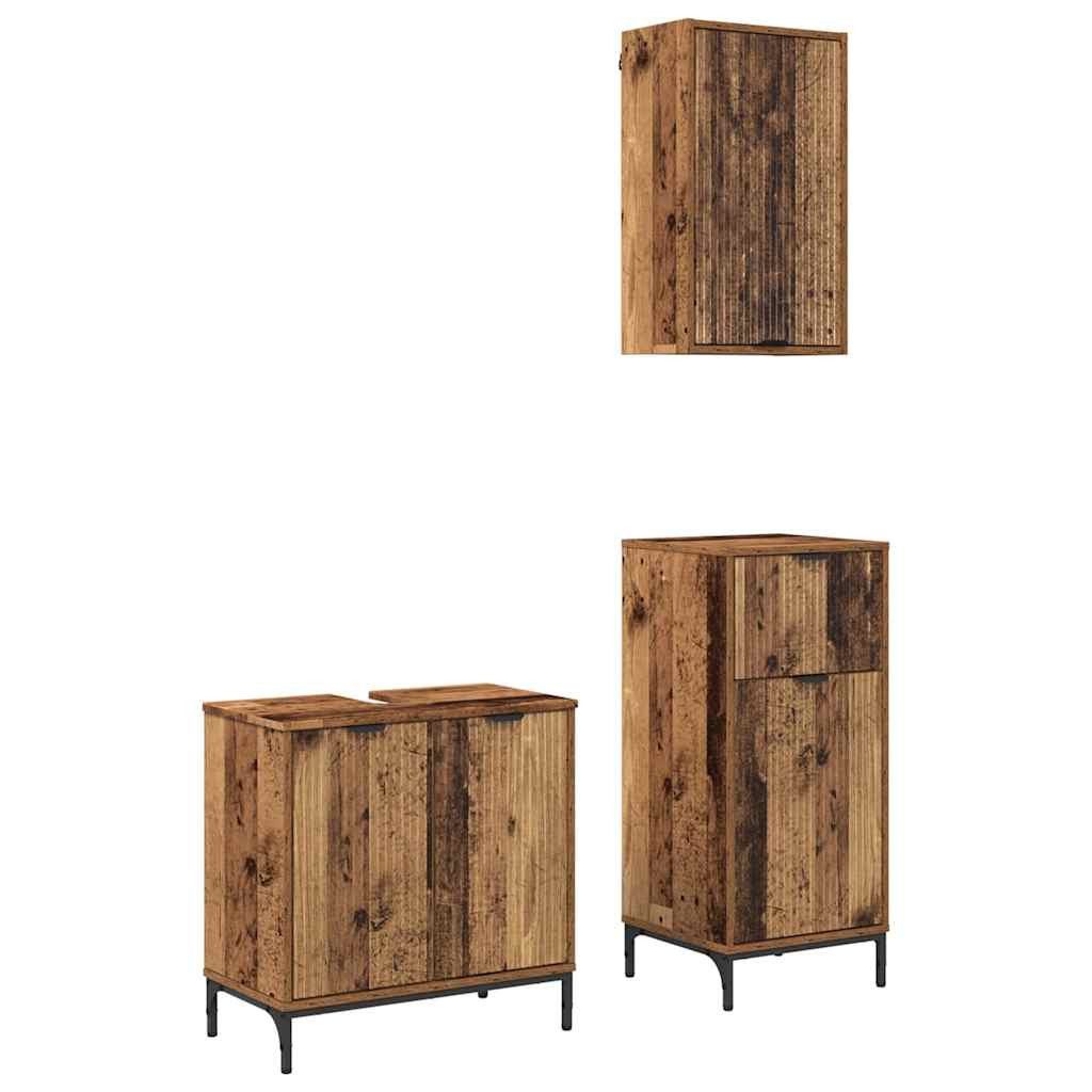 vidaXL Badezimmer-Set Badezimmermöbel Set mit Regal günstig online kaufen