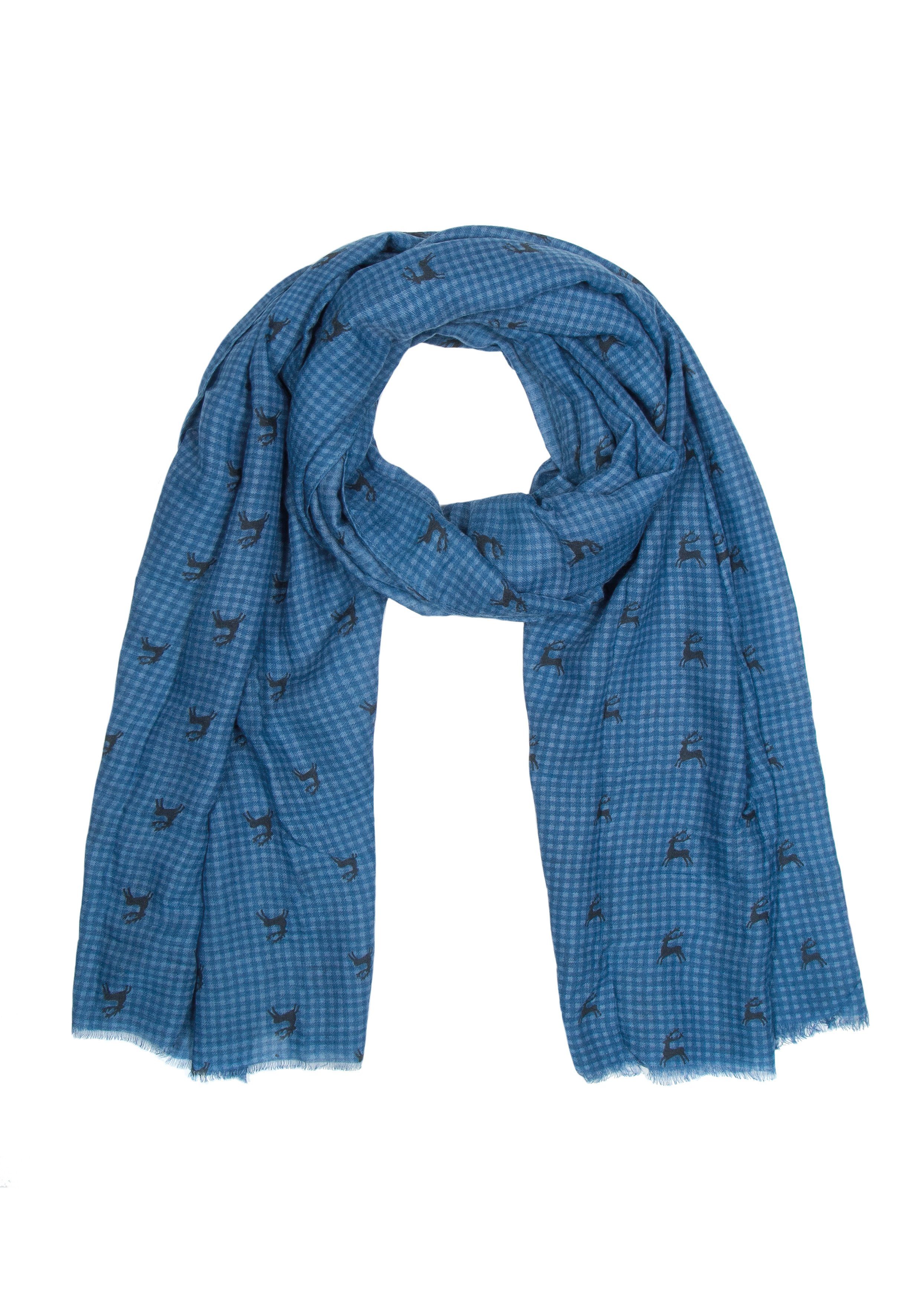 Modeschal Schal romantic mit Hirsch Muster