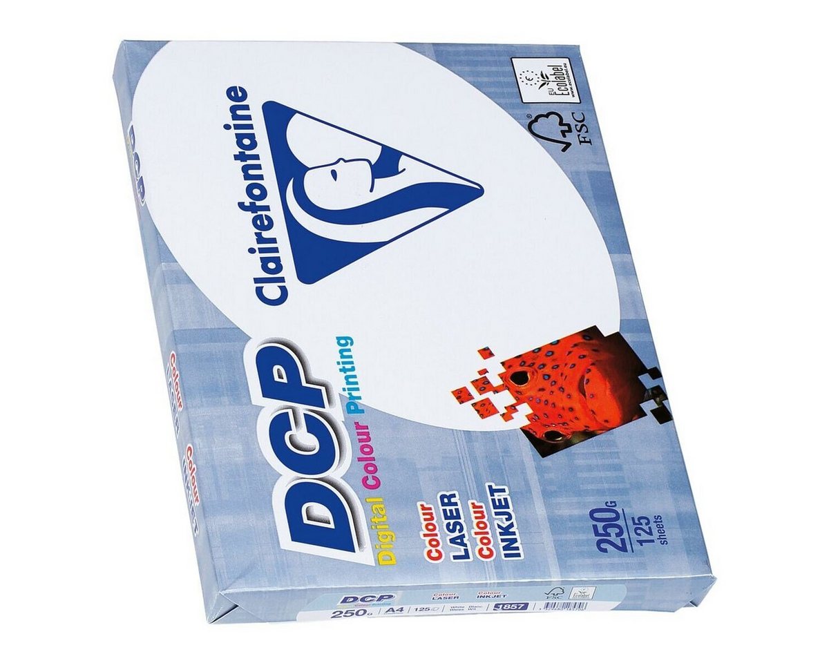 Thumbnail - CLAIREFONTAINE Farblaser-Druckerpapier DCP, Format DIN A4, 250 g/m², 172 CIE, 125 Blatt