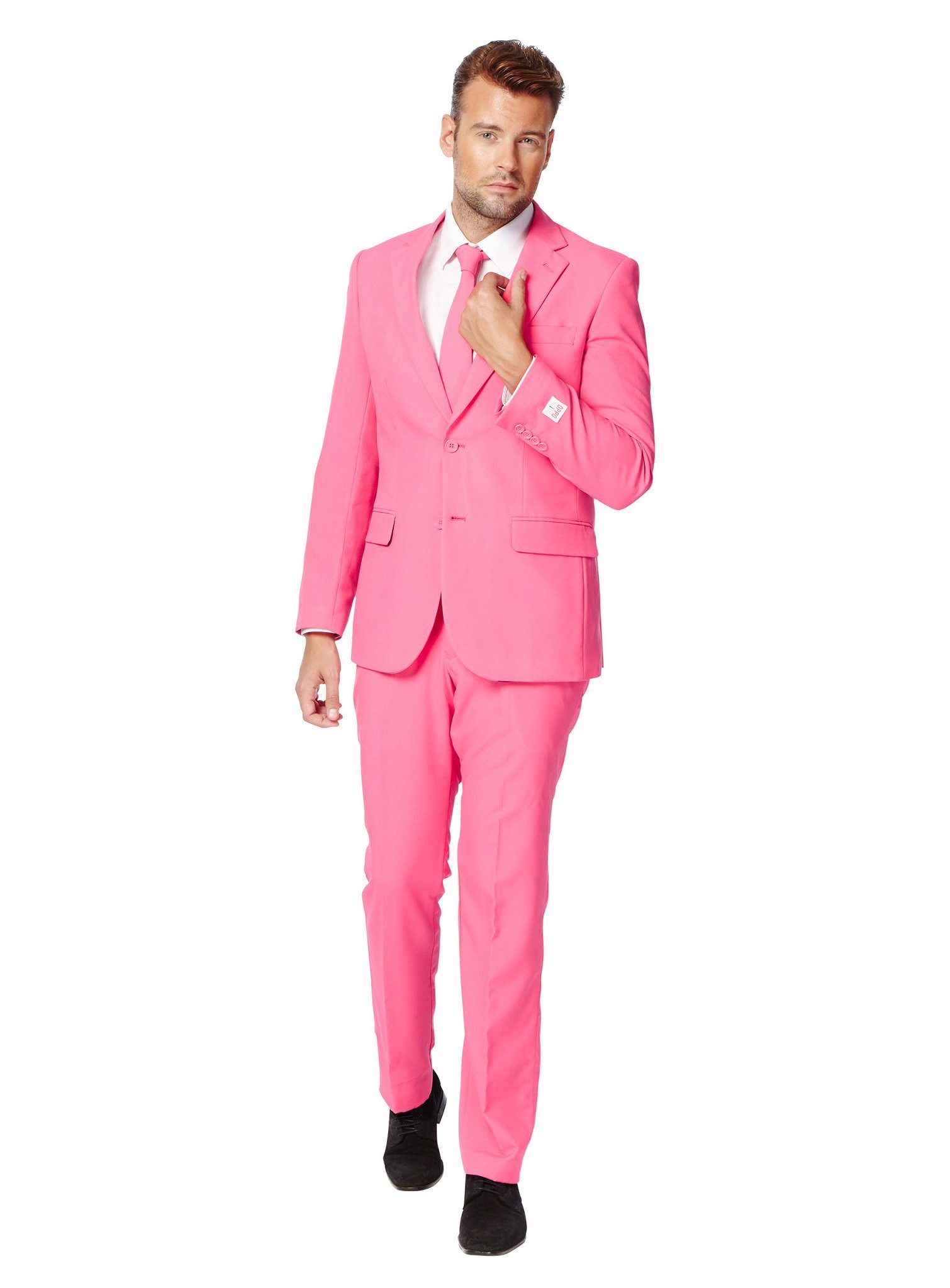 Opposuits Anzug Mr.Pink Kostüm Partyanzug - für Karneval Halloween Ausgefallene Anzüge für coole Männer