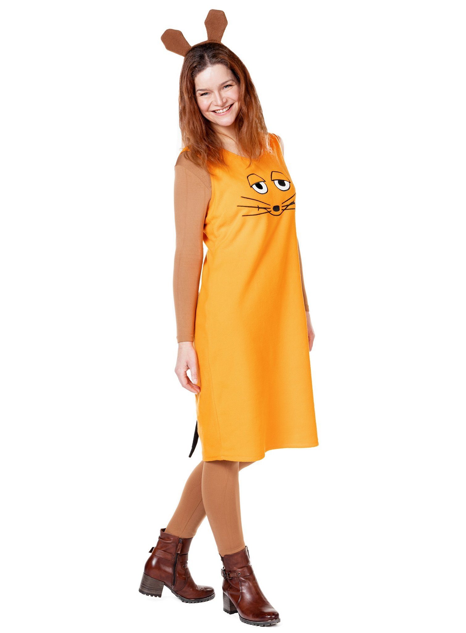 Maskworld Kostüm Die Sendung mit der Maus - Maus Kleid, Offizielles Kostümkleid für Frauen zur Sendung mit der Maus