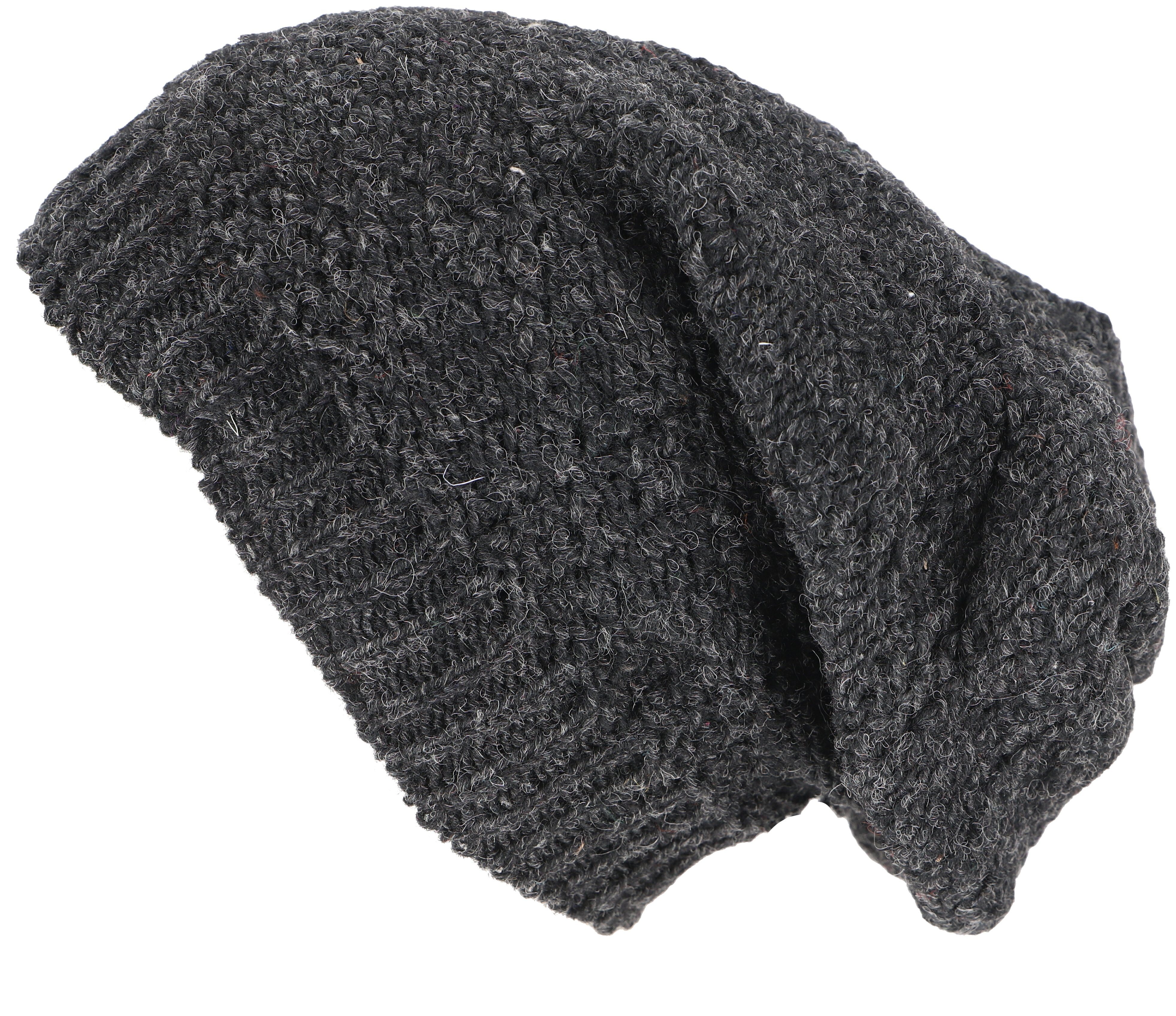 Strickmütze Handgestrickte lange Beanie Mütze, gefütterte..