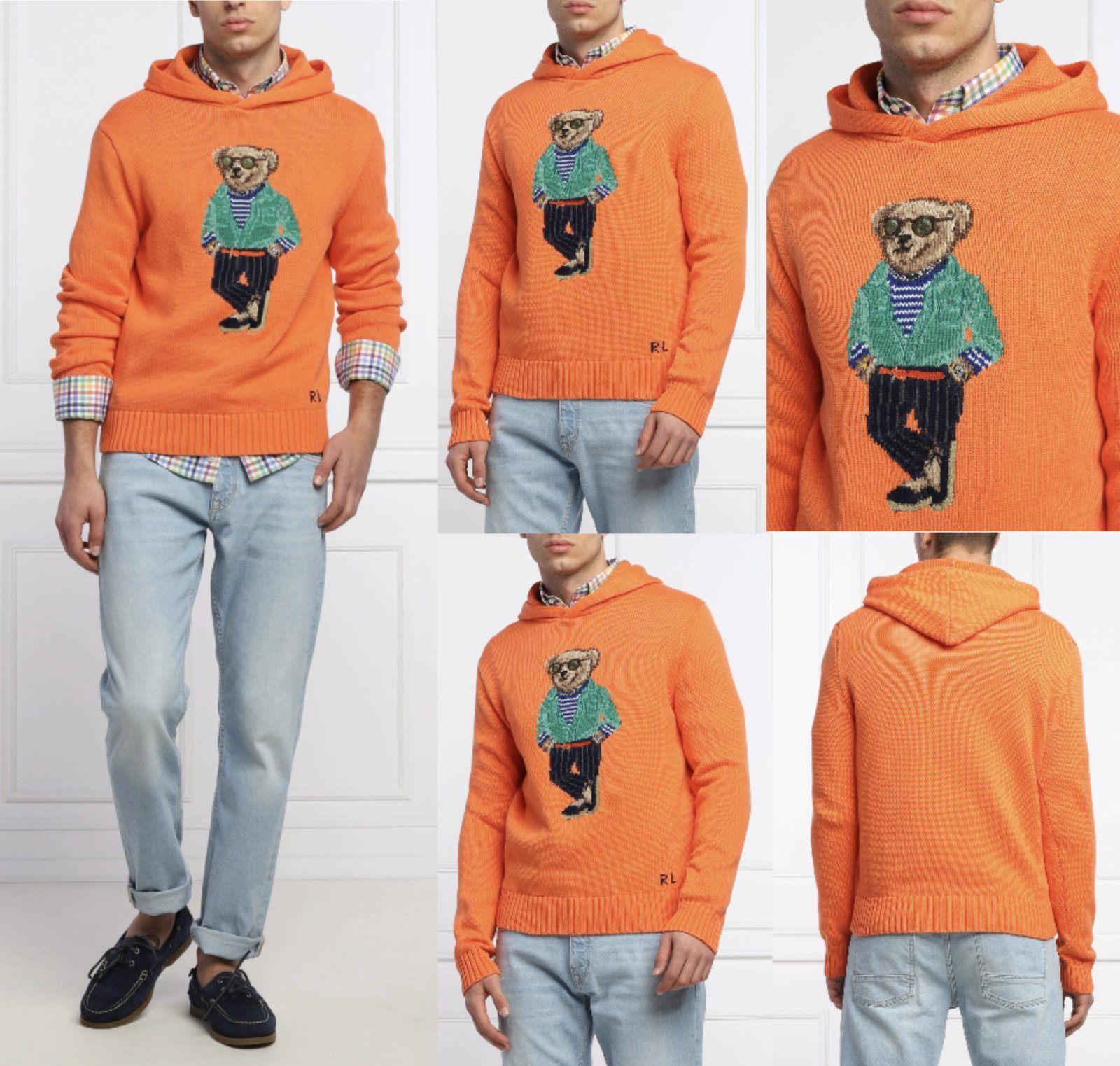 Ralph Lauren Вязаные свитера POLO RALPH LAUREN BEAR Hooded Пуловеры Hoodie Sweater Sweatshirt Pulli
