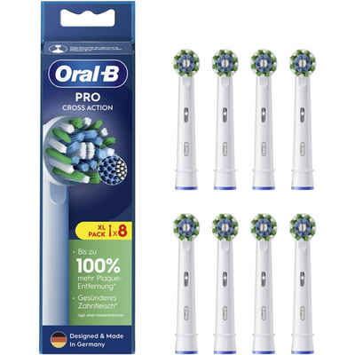 Oral-B Aufsteckbürsten Pro CrossAction 8er - Aufsteckbürsten - weiß