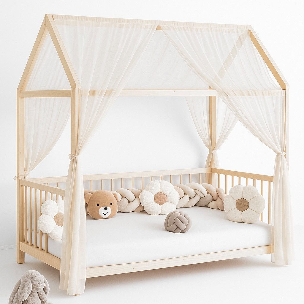 Baby Fancyroom Betthimmel Hausbett Himmel Premium Tüll, Baldachin für Kinde günstig online kaufen