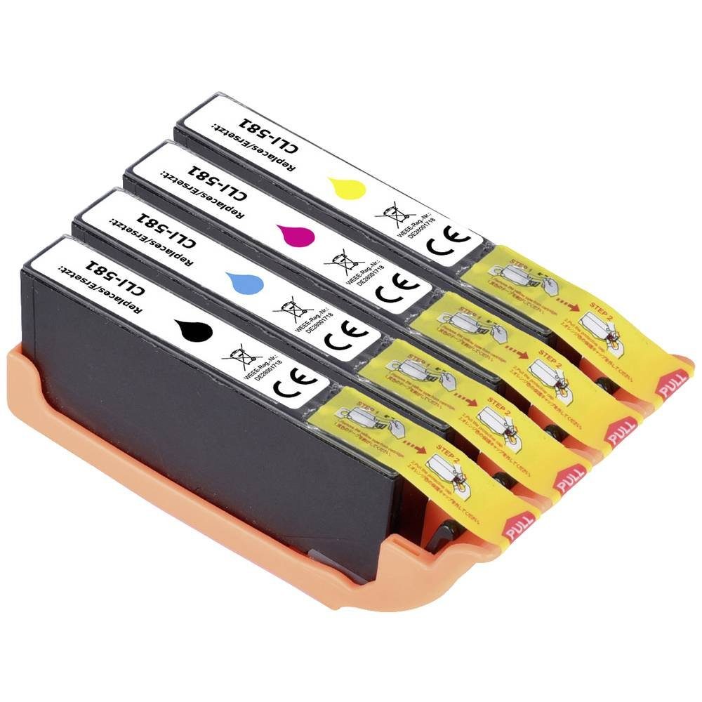 Renkforce Tinte ersetzt Canon CLI-581BK, CLI-581C, CLI-581M, CLI-581Y RF-5718880 Tintenpatrone