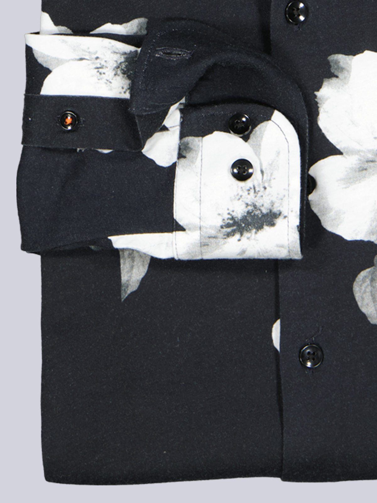 emilio adani Langarmhemd emilio adani Herren Hemd langarm, Schwarz