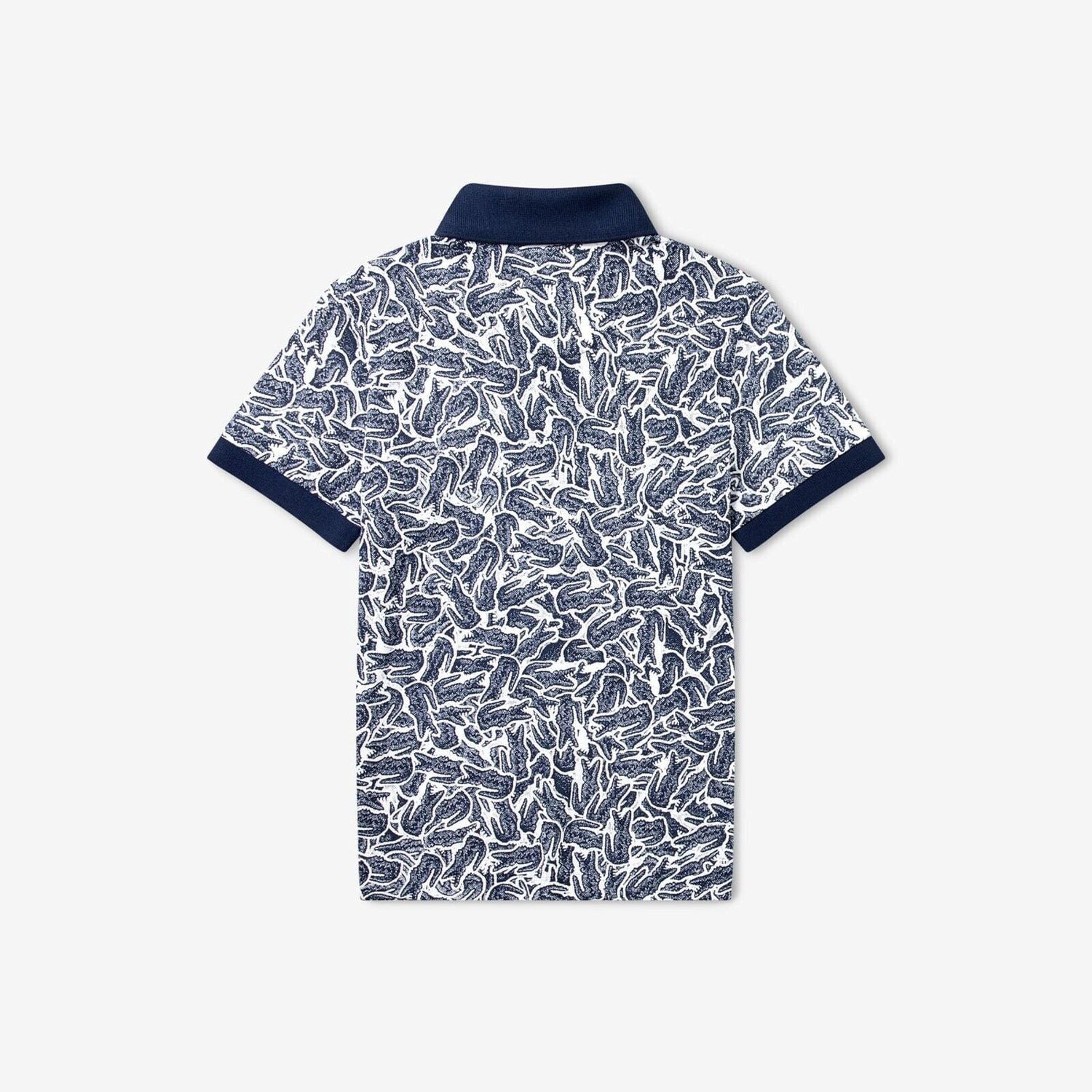 Lacoste Poloshirt LACOSTE Kids Polo „Allover Crocs“ – Navy Blue
