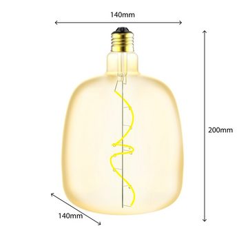 LED-Leuchtmittel LED Spiral Filament V140 Vase 4,9W = 28W E27 Gold 300lm extra warmweiß