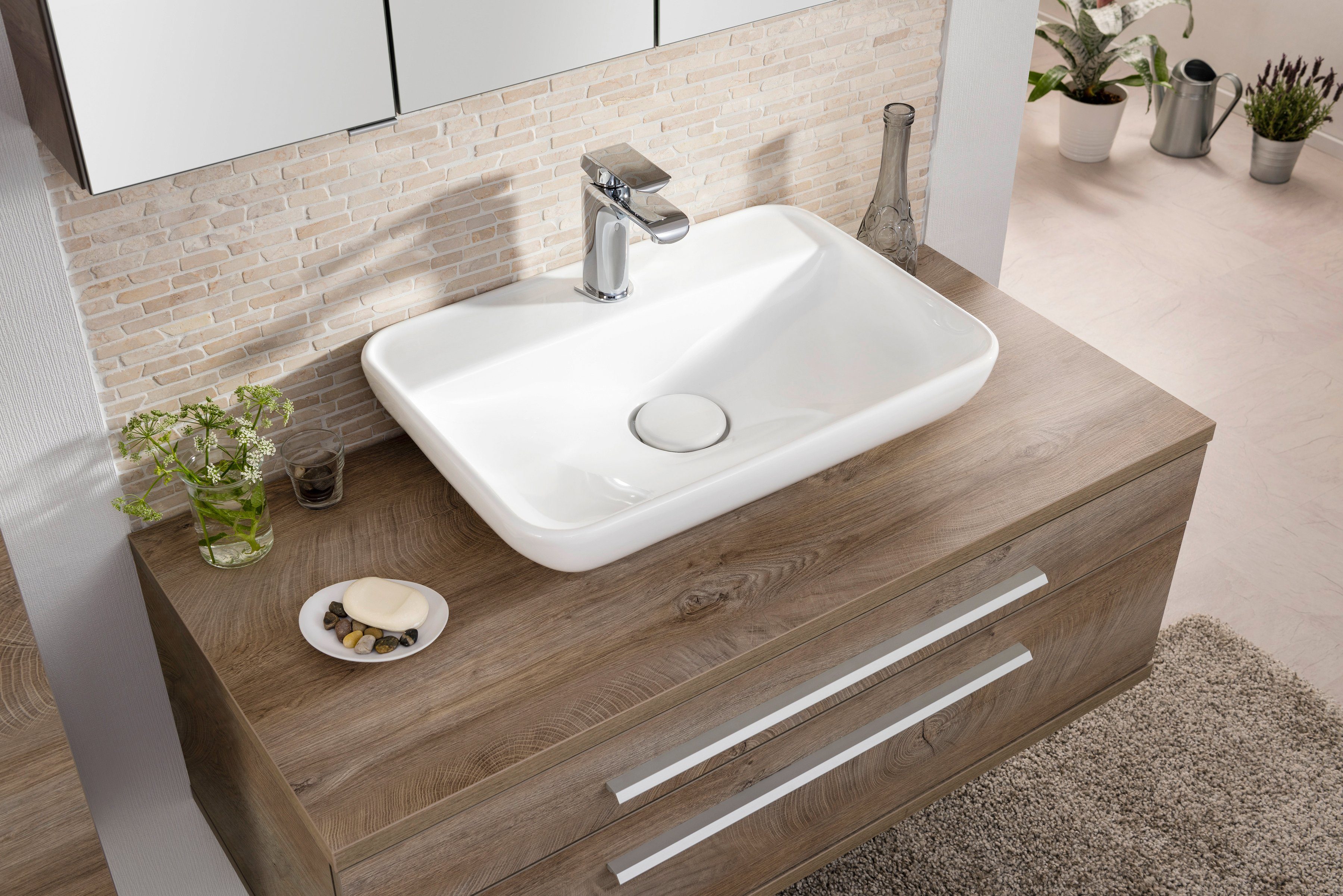 FACKELMANN Waschbeckenunterschrank Stanford Badmöbel Breite 110 cm