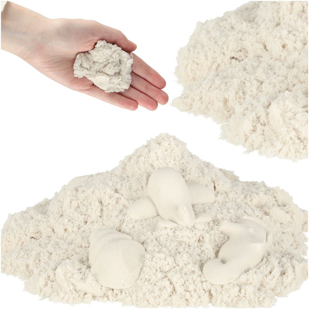 Ikonka Knetsand Spielsand Modelliersand Kreativsand (Spar-Set, 1-tlg., 1 kg formbar), formbar, trocknet nicht aus, klebt nicht, 1 kg