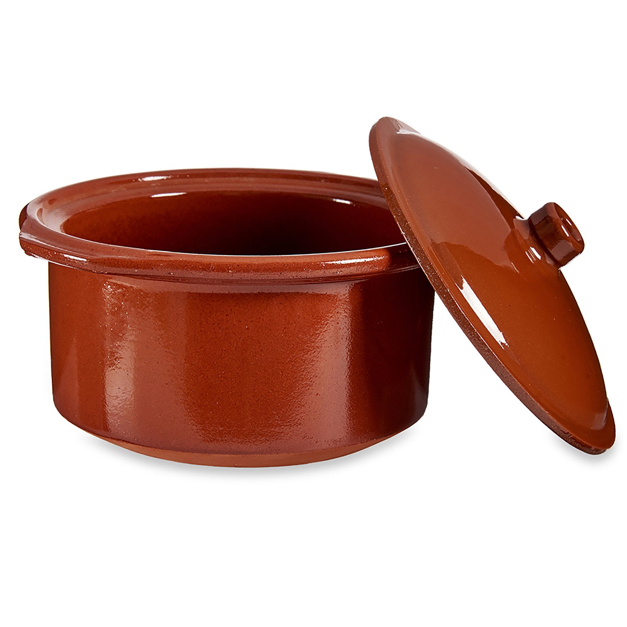 Annastore Dampfgartopf Tontopf Cocotte mit Deckel - ofenfest und hitzebeständig, Auflaufform, Cocotte Ofentopf