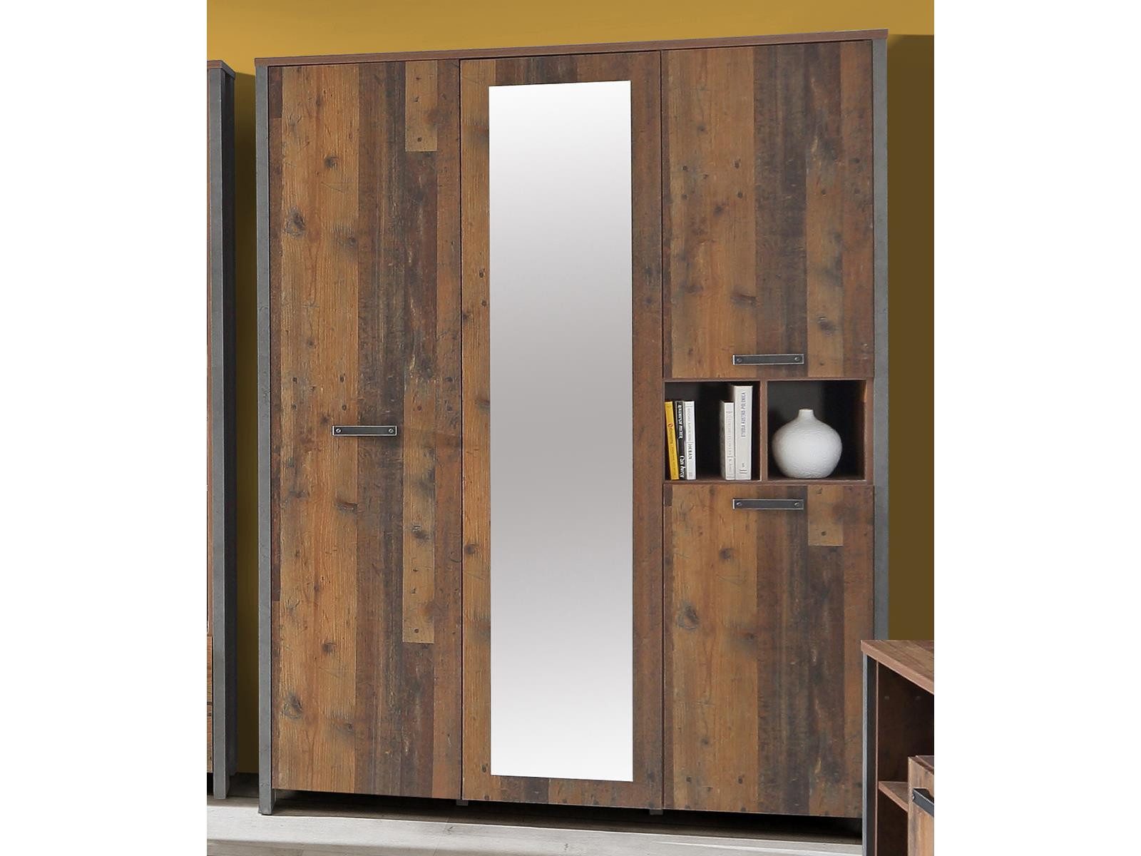 FORTE Kleiderschrank "Clif", (Maße: B/H/T ca. 156x205x52 cm), mit Spiegelau günstig online kaufen