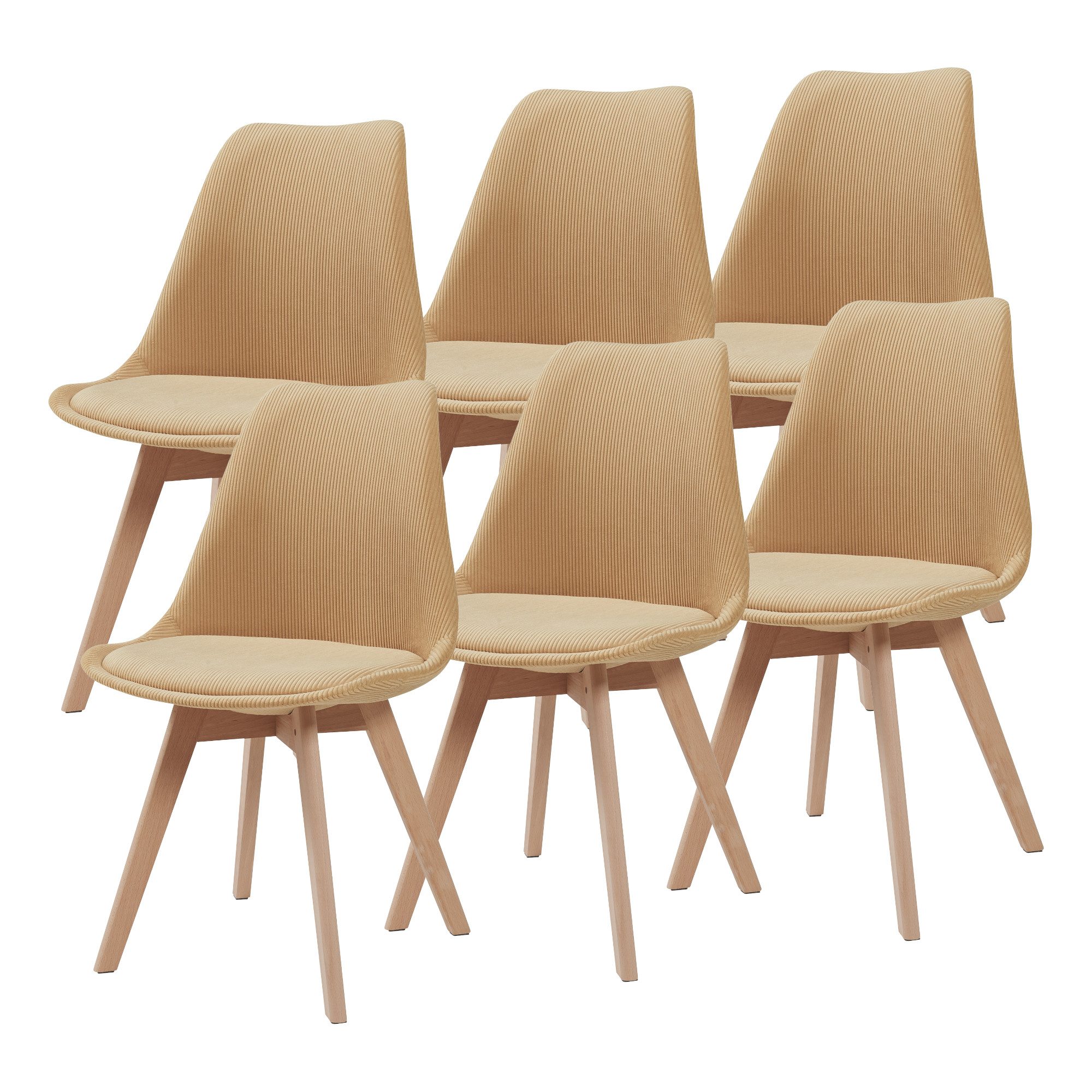 en.casa Esszimmerstuhl (Set, 6 St), »Fläten« günstig online kaufen