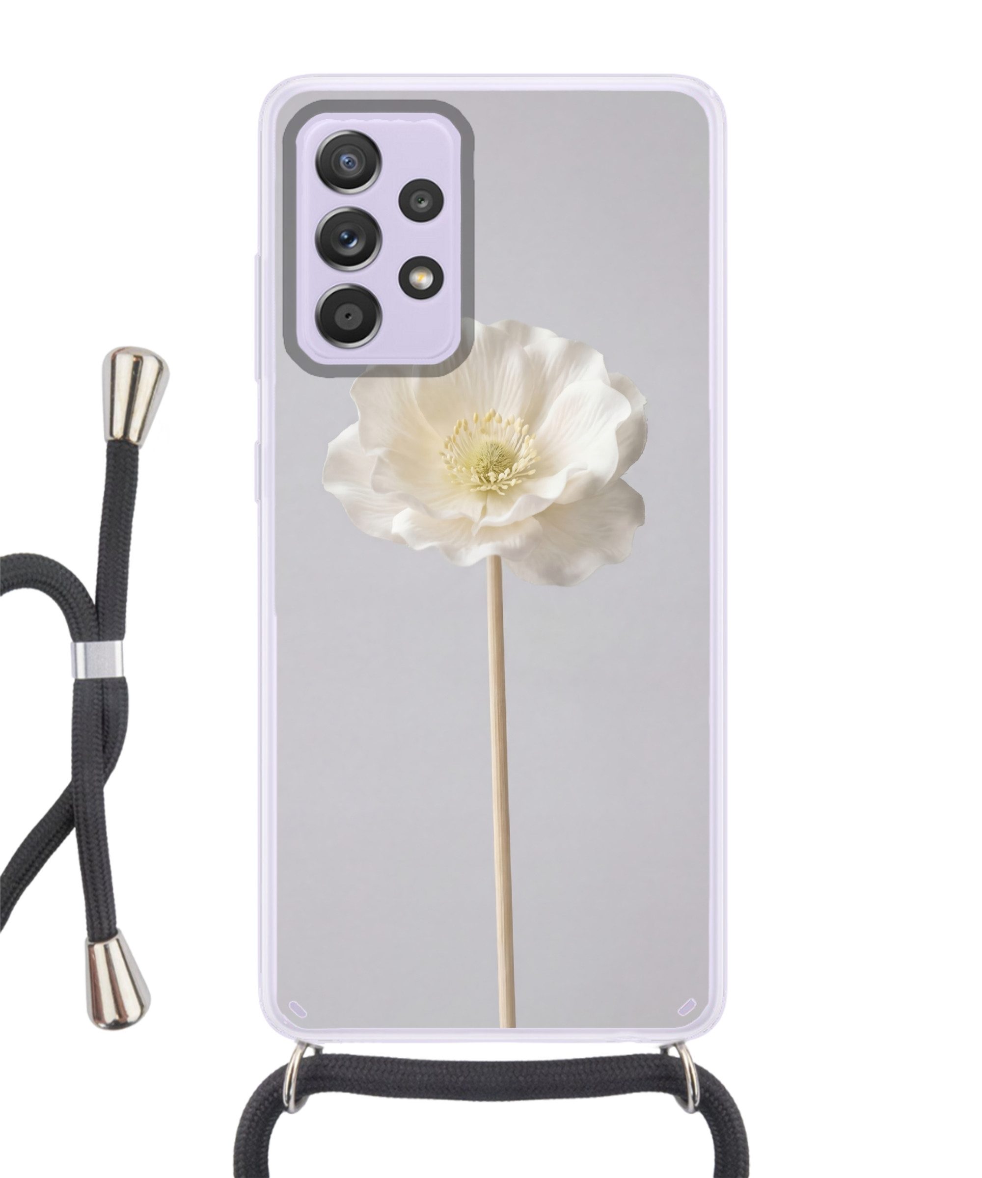 Handyhülle für Samsung Galaxy A53 5G Blume - Minimalistisch -Weiß