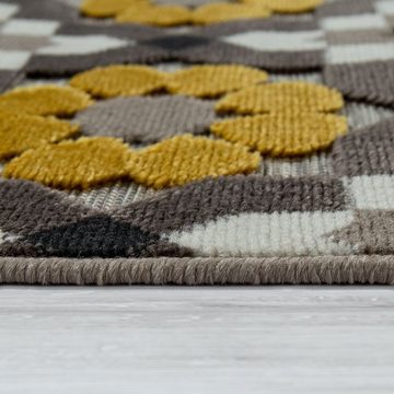 Teppich Charleroi 492, Paco Home, rechteckig, Höhe: 3 mm, 3D-Design, Motiv Blüten, In- und Outdoor geeignet