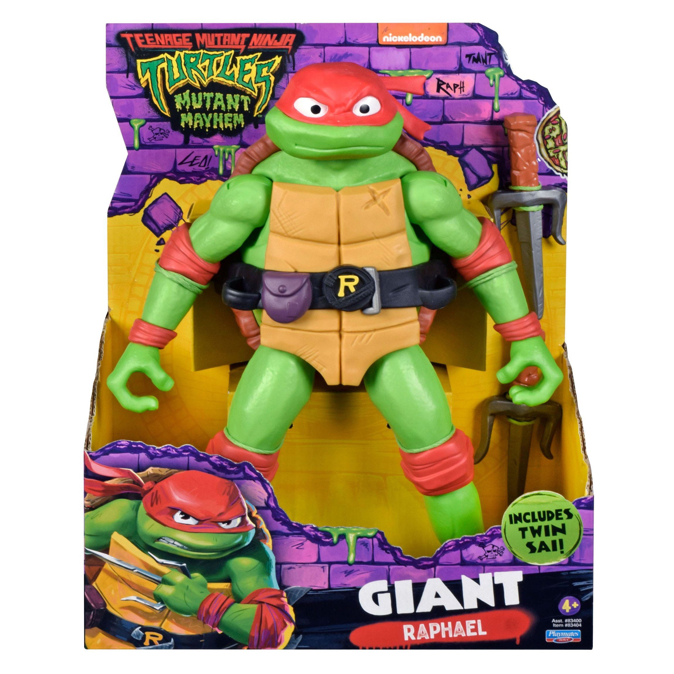 Playmates Toys Actionfigur Mutant Mayhem 30cm Giant Figur, (inkl. Waffe im filmgetreuen Design), 30cm Deluxe Figur: