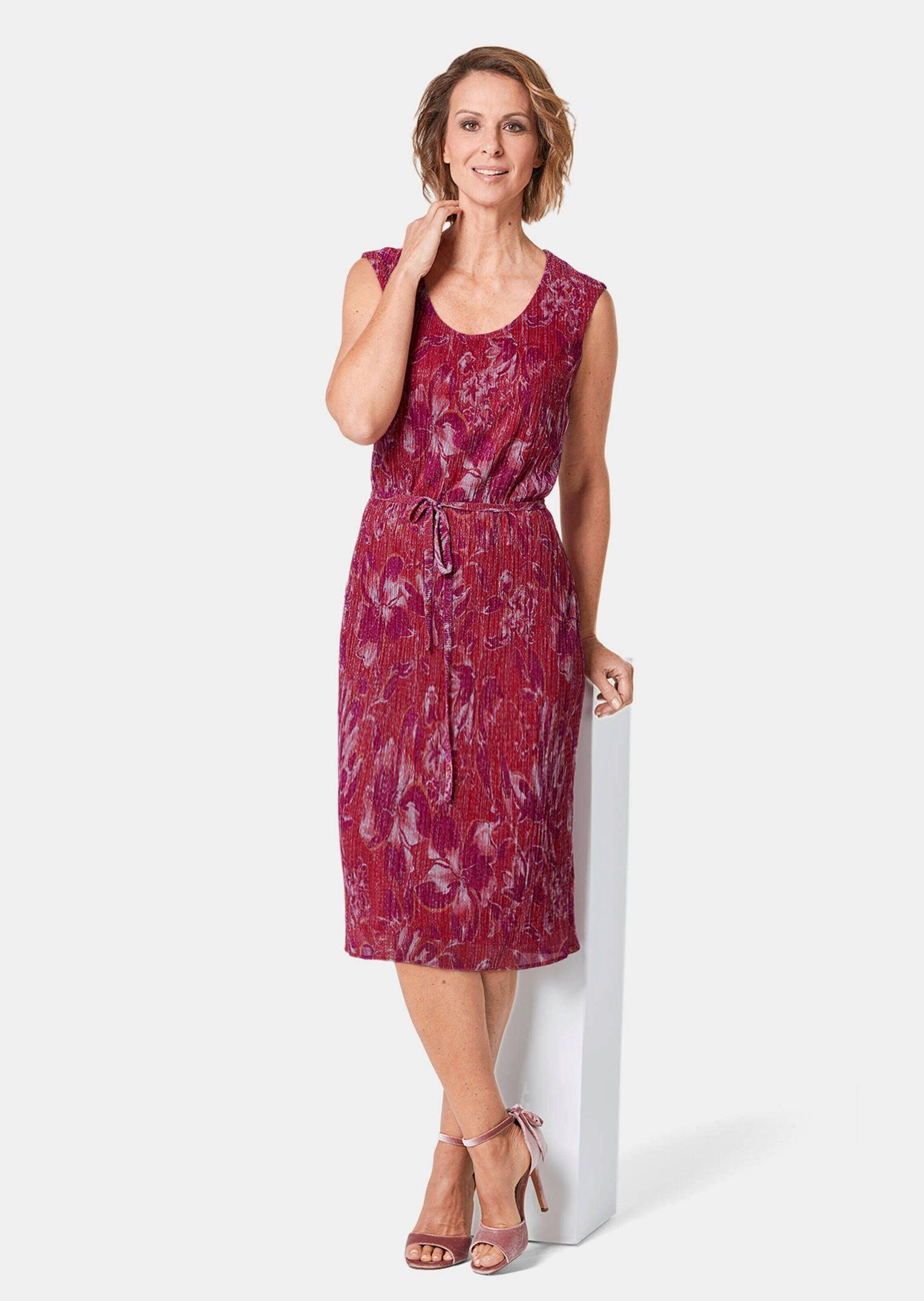 GOLDNER Abendkleid Figur umspielendes Kleid mit feinen Glanzgarnen