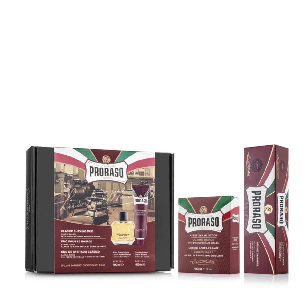 PRORASO Körperrasierer Proraso Duo Set – Rasiercreme & Aftershave für harte Bärte, 1-tlg.
