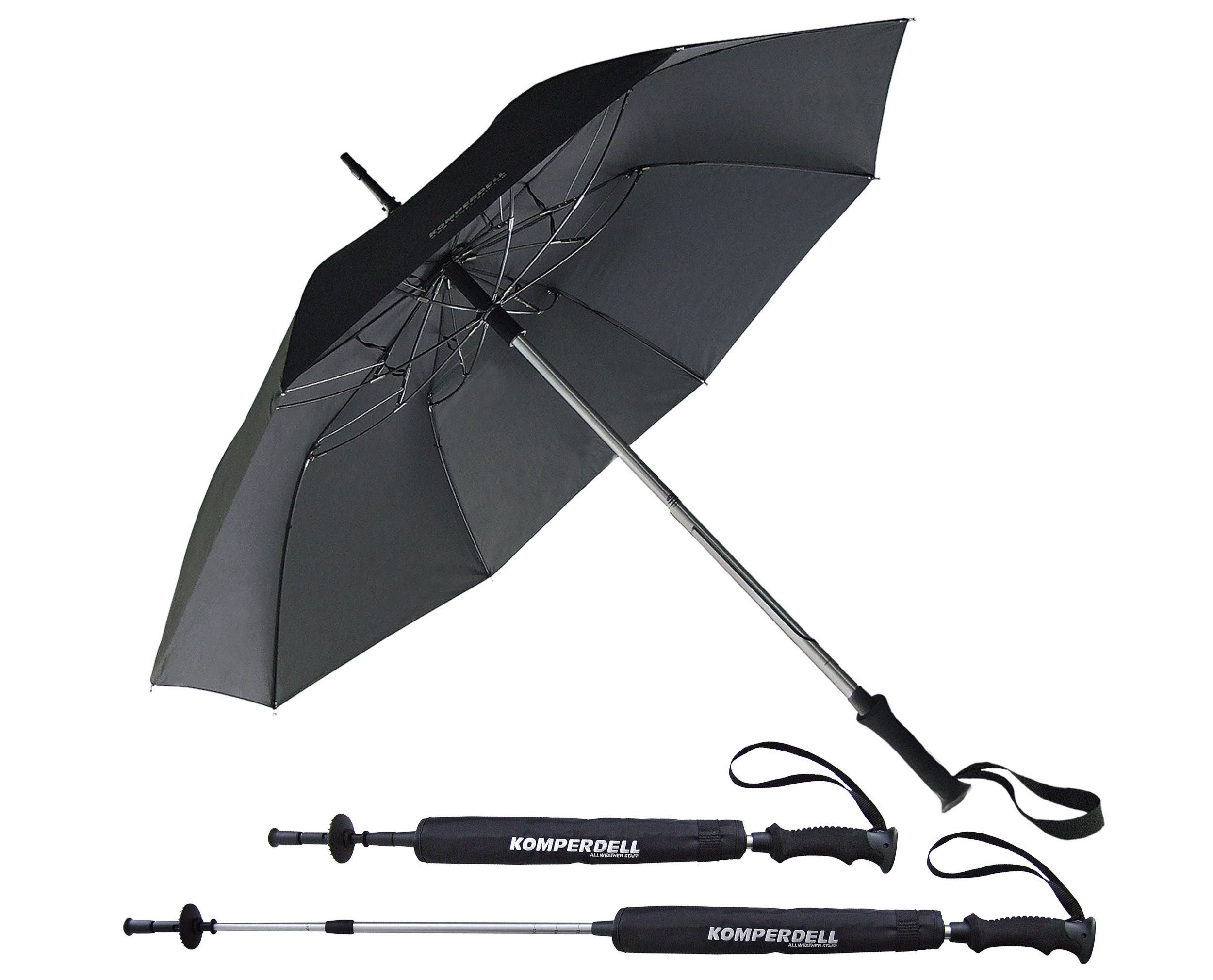 EuroSCHIRM® Stockregenschirm KOMPERDELL Teleskop-Wanderstock m. integrierte günstig online kaufen