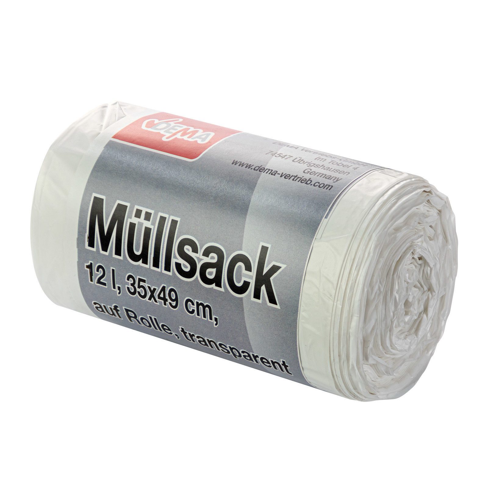 DEMA Müllsack Müllsack 12ltr. 35x49 cm 40er Rolle transparent