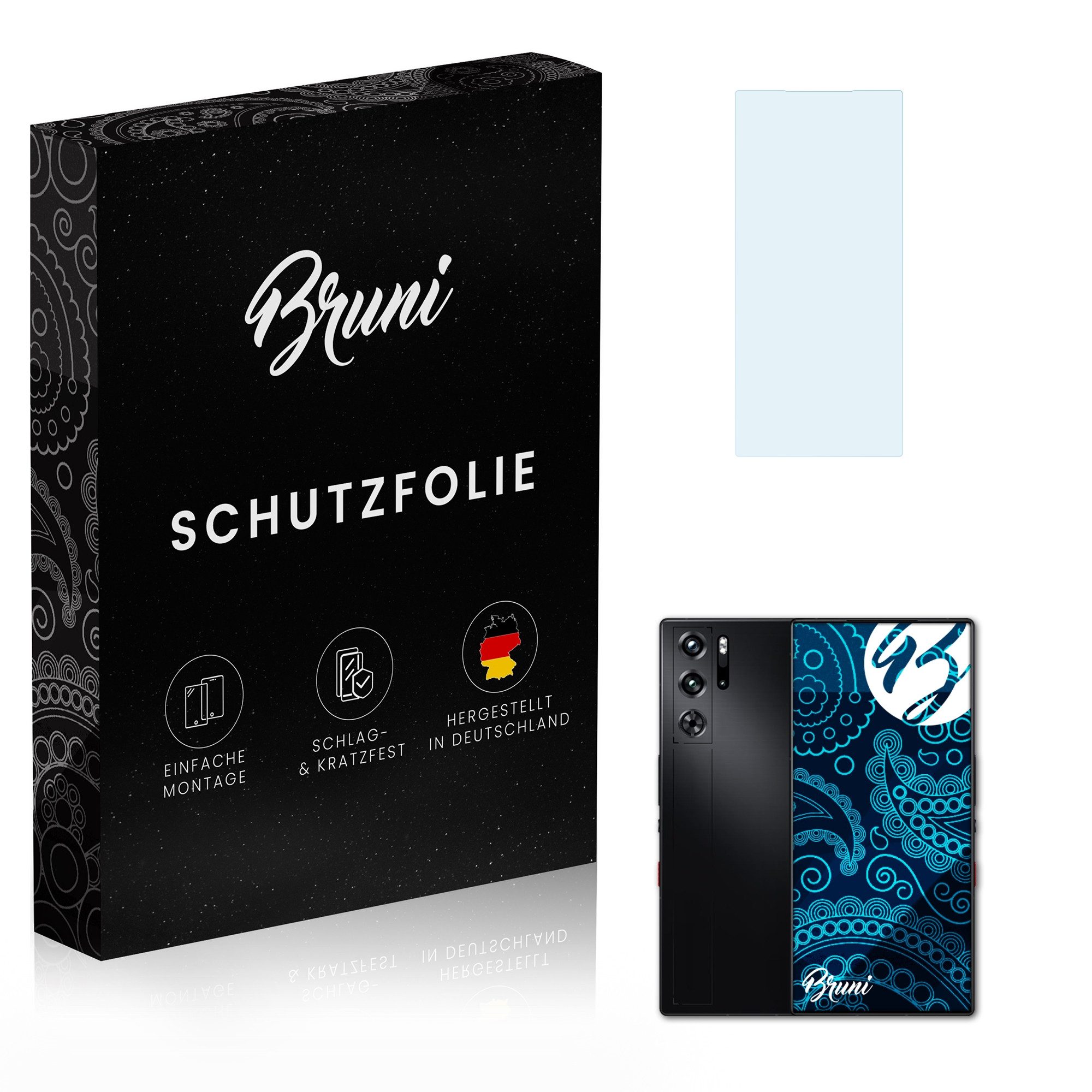 Bruni Schutzfolie Glasklare Displayschutzfolie für RedMagic 9 Pro, (2 Folien), praktisch unsichtbar
