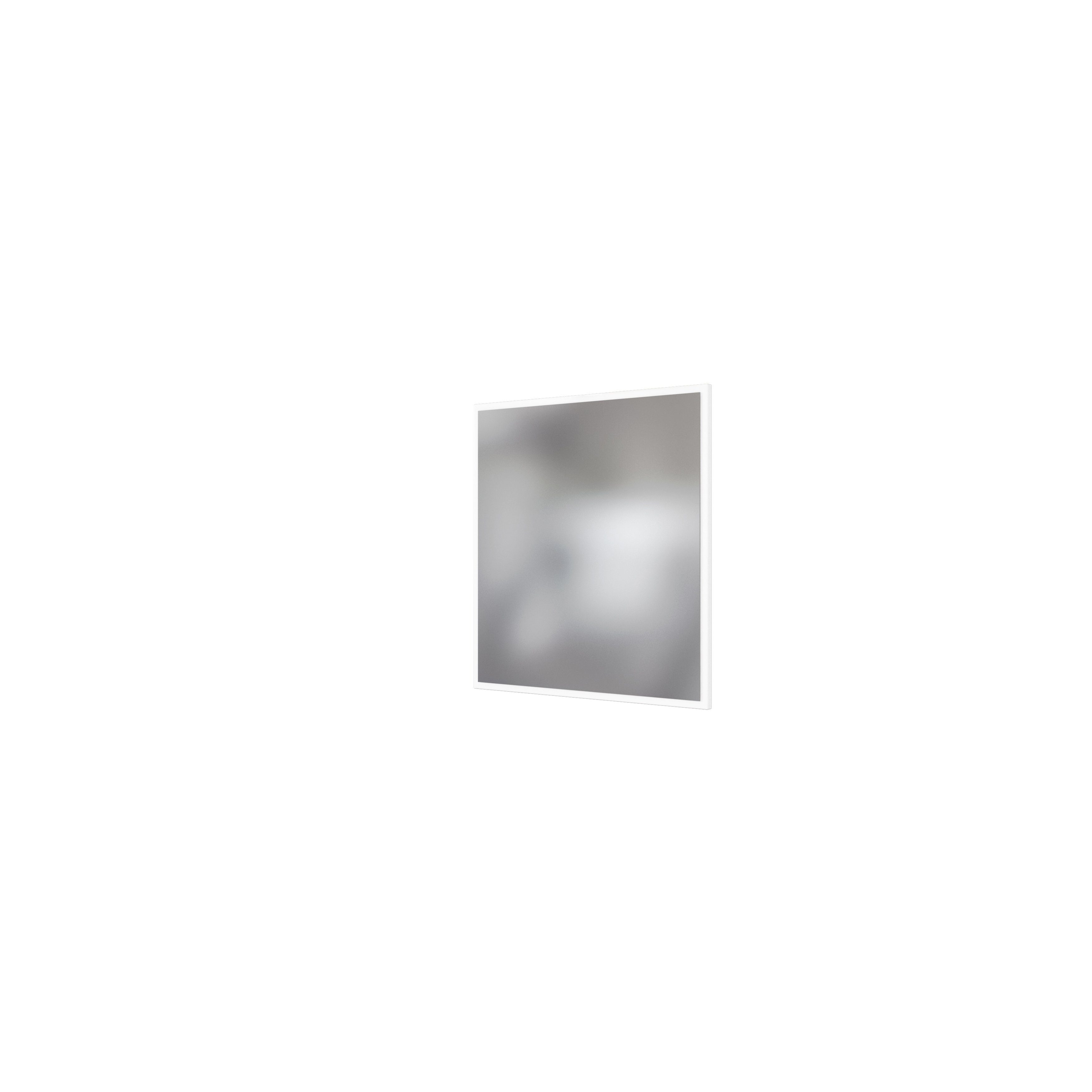 cm, Tiefe Spiegelpaneel, 60 Elegantes Breite möbelando Ohne Rahmen cm 2 MDF Höhe Badspiegel weiß-matt. cm, in aus 64 Beleuchtung. Garda,