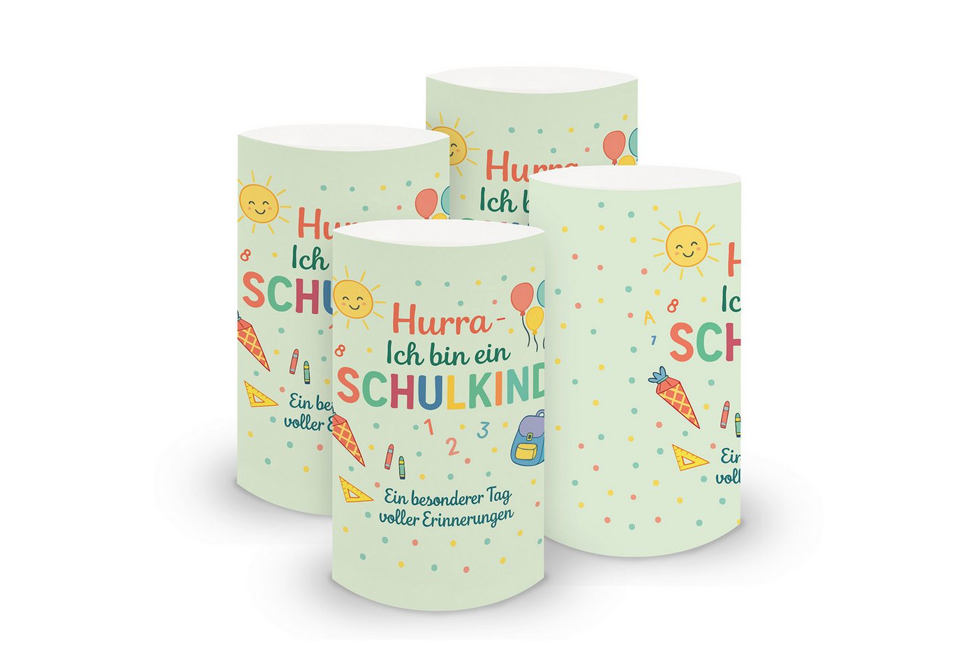 itenga Windlicht itenga 6x Windlicht Hurra Ich bin ein Schulkind