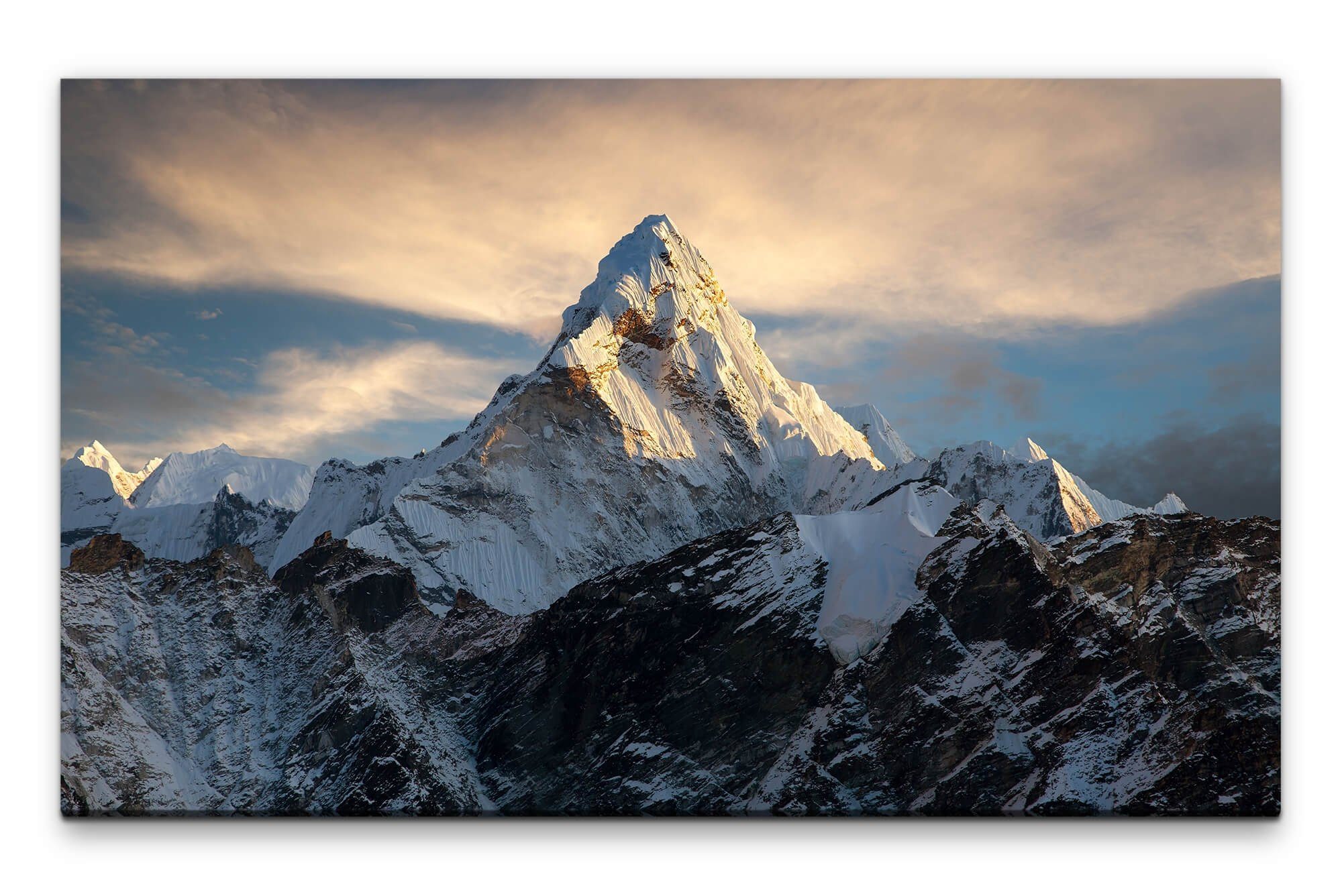 Leinwandbild Bilder XXL Schneeberge Wandbild auf Leinwand