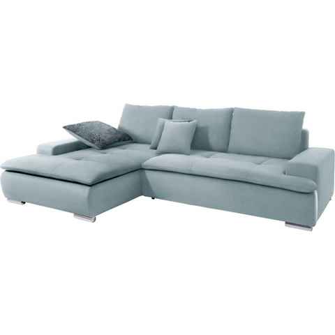 Mr. Couch Ecksofa Haiti L-Form, wahlweise mit Kaltschaum (140kg Belastung/Sitz), Bettfunktion