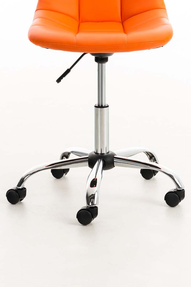 CLP Schreibtischstuhl Emil höhenverstellbar drehbar orange Kunstleder, und