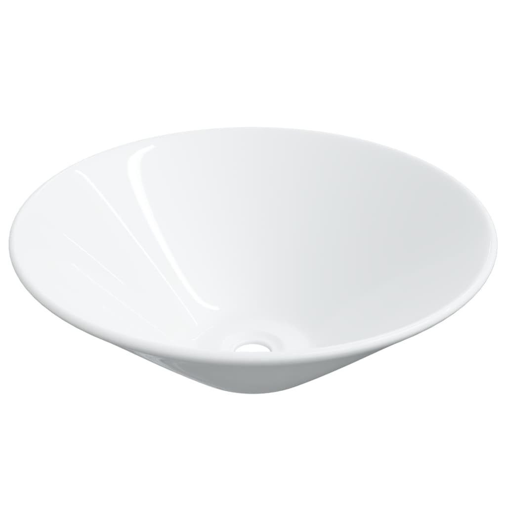 vidaXL Waschbecken Waschbecken Badezimmer Aufsatzwaschbecken 2 Stk Weiß 42x42x14 cm Keram