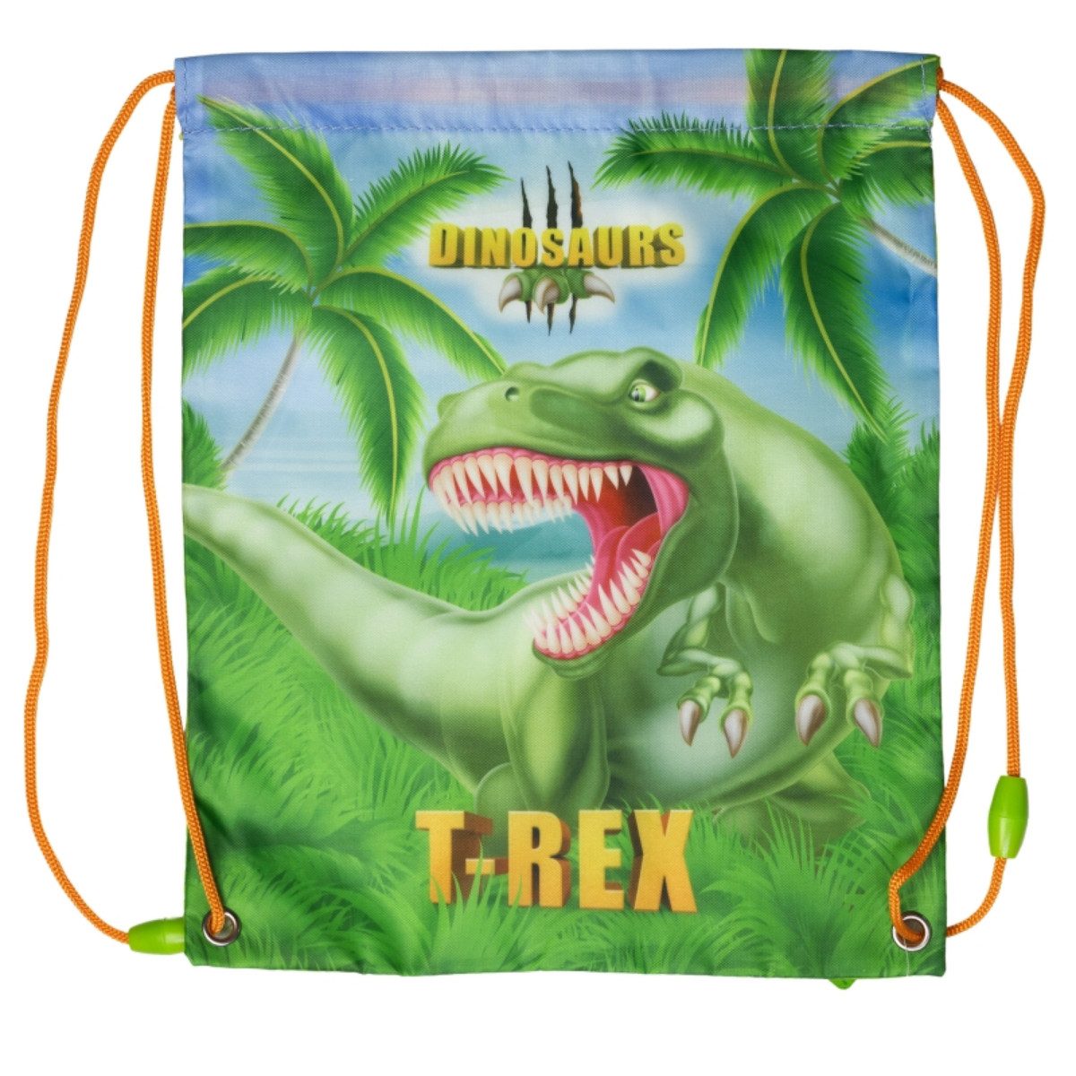 Turnbeutel Dinosaurier Turnbeutel Lunchbag für Kinder mit Kordelzug und Griffen