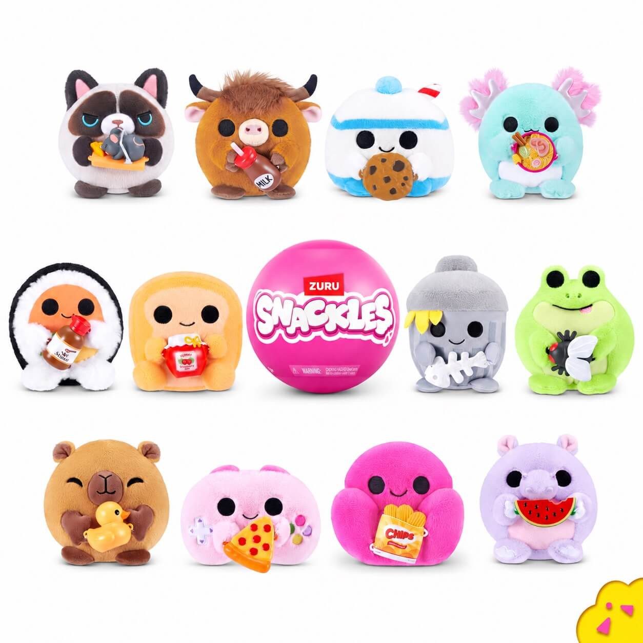 ZURU Plüschfigur Zuru 77776 - Snackles Überraschungs-Kugel Serie 2 - 14 cm (5)