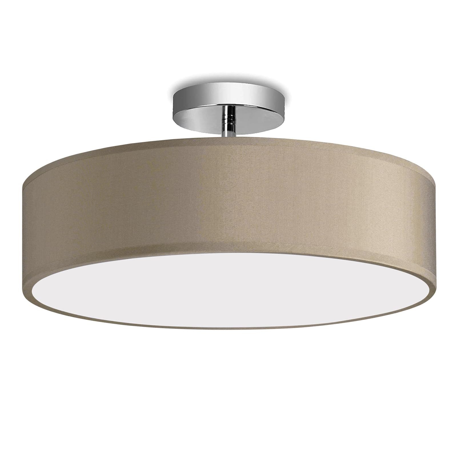 Zedelmaier Lampenschirm Deckenleuchte Deckenlampe mit Stoff, ohne Leuchtmittel, SchirmØ 38 cm, für Wohnzimmer Schlafzimmer Flur