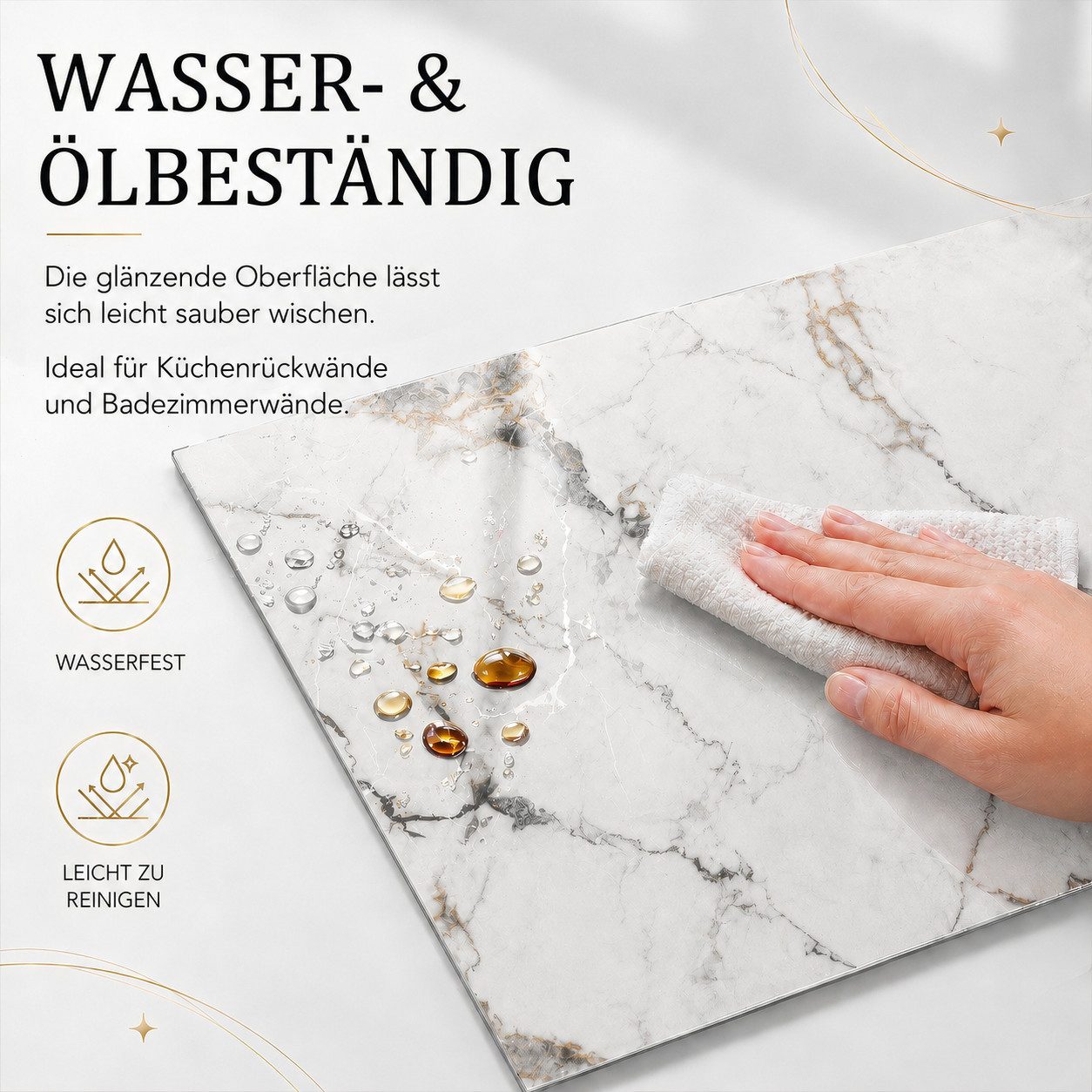 BlingBin Wandpaneel 20 Stück Wandaufkleber selbstklebend, klebepaneele 60 x 30 cm, BxL: 30x60 cm, 0,18 qm, (20er Set Wandpaneele, 20-tlg., wanddekor) wandverkle – Bild 3 von 5