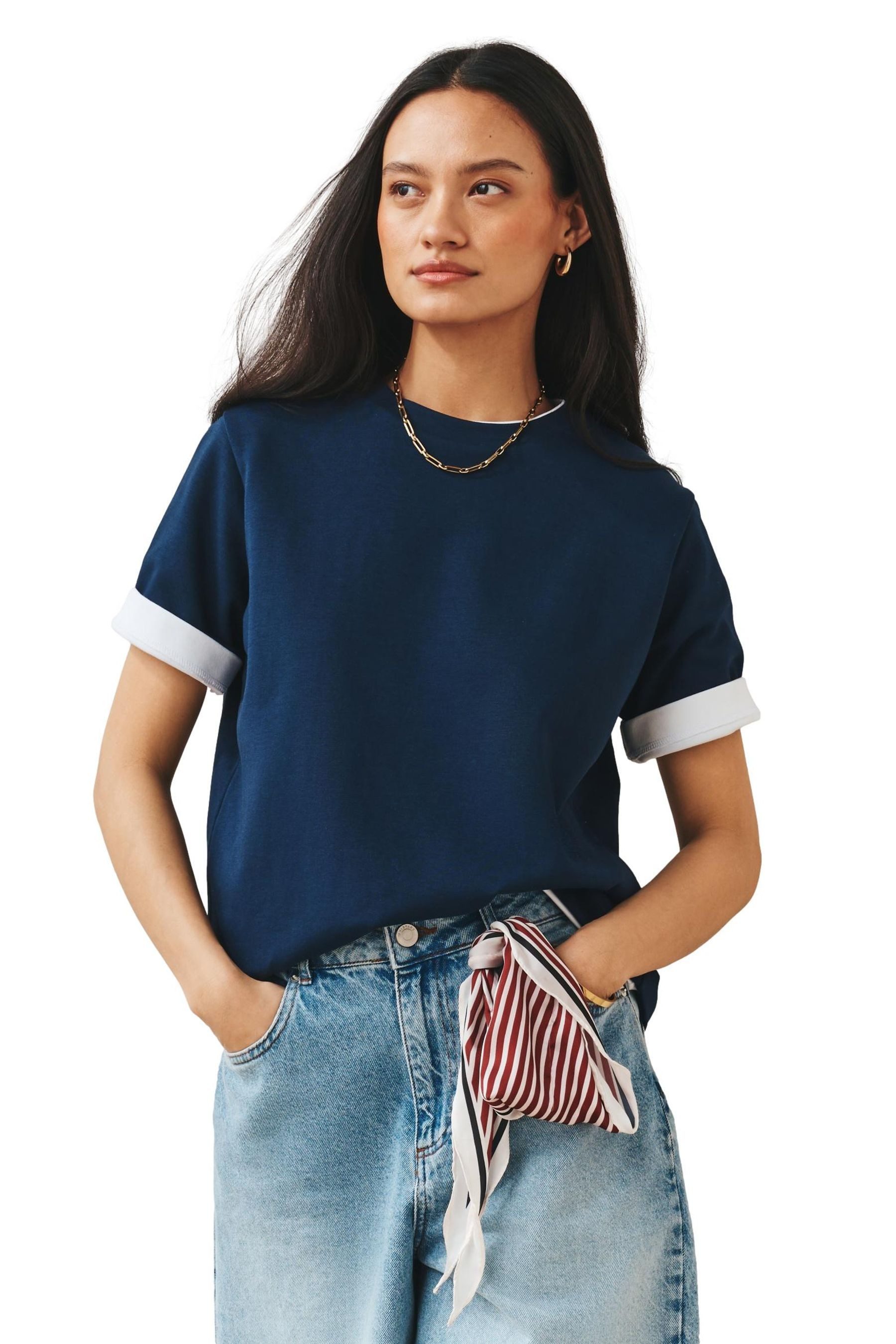 Next T-Shirt Schwere Basic-T-Shirts, 3er-Pack (3-tlg)
