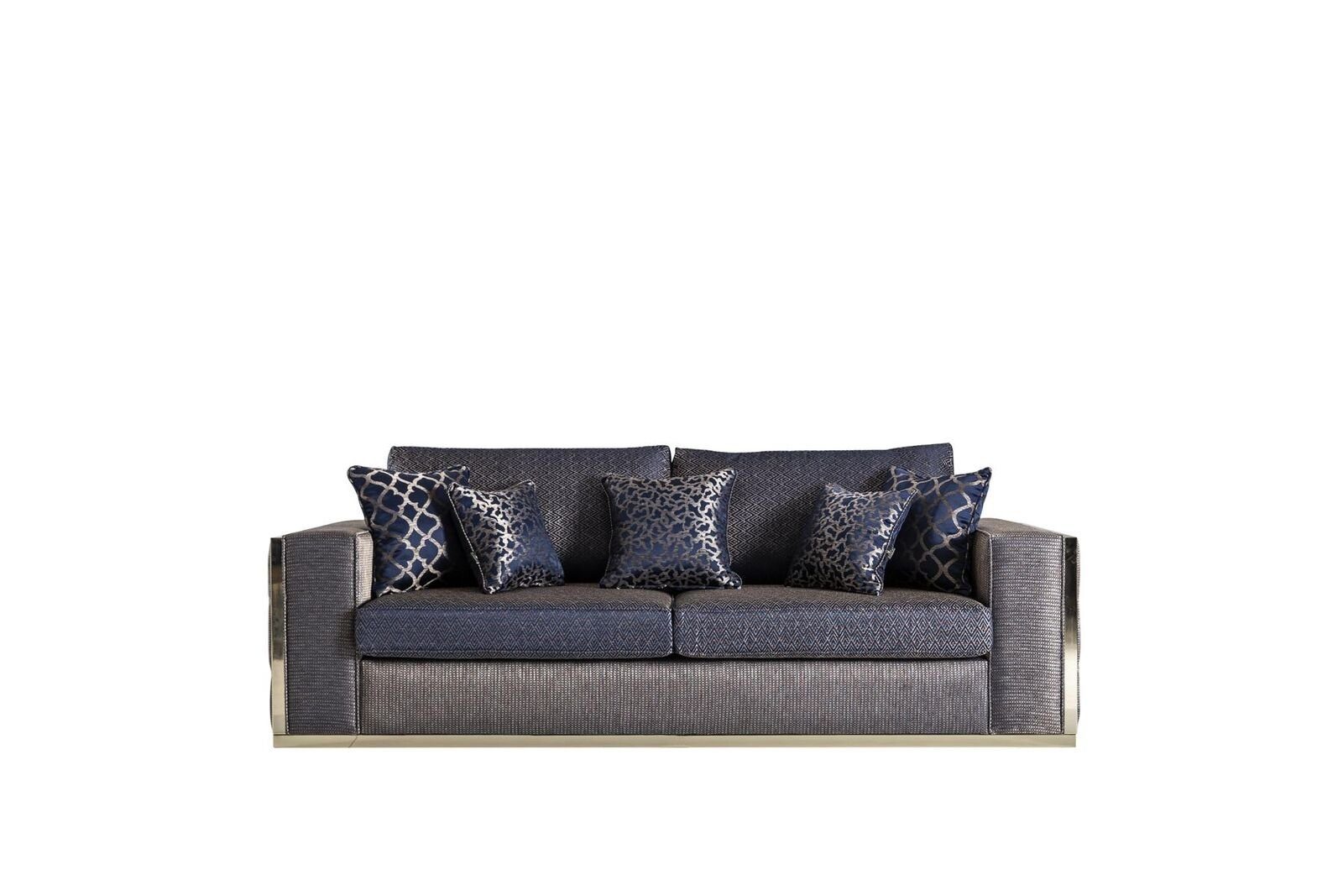 Stil Made Moderne Blau Sofas, Europe Sofa Möbel Wohnzimmer Sofa Design Sitzer 3 JVmoebel in