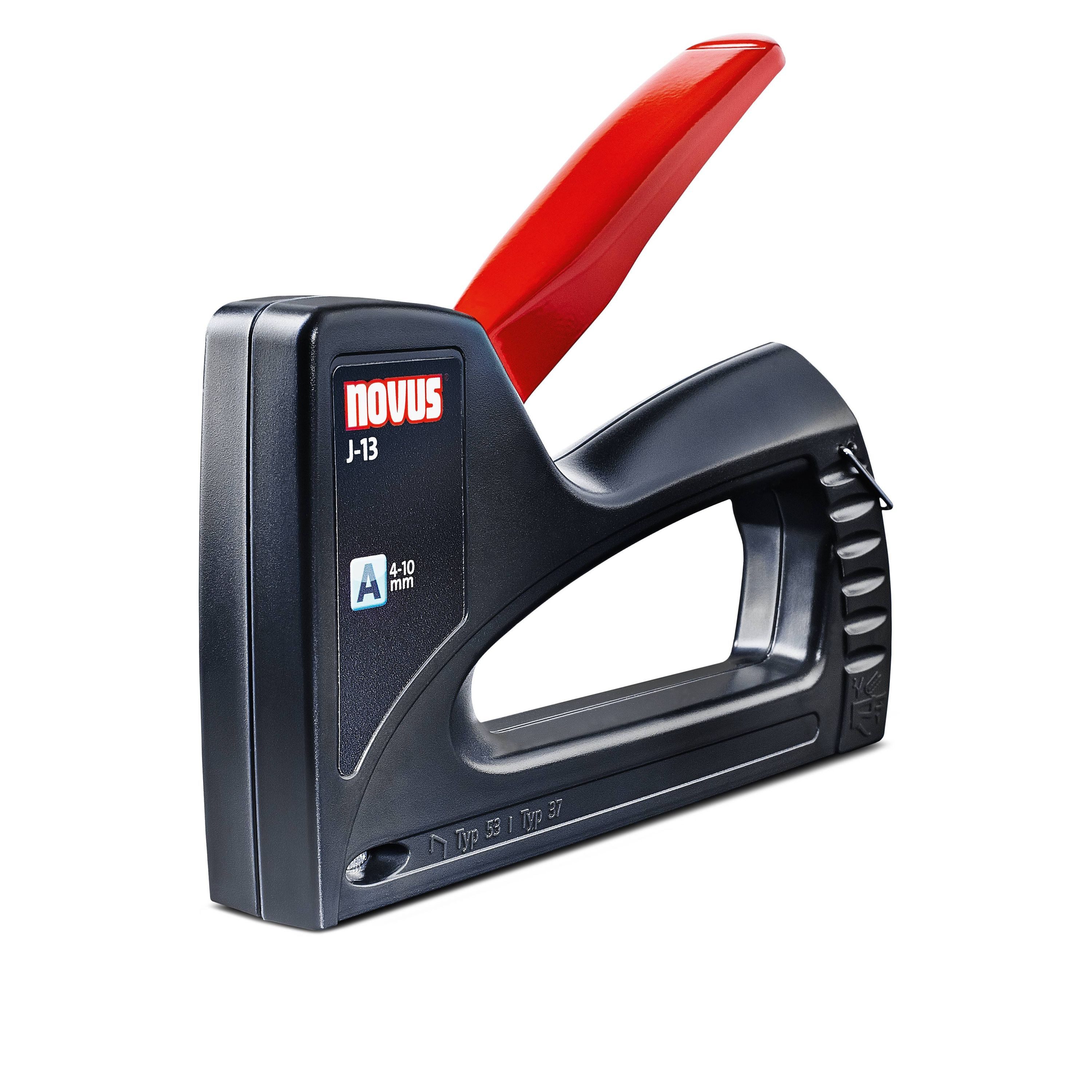 Novus Tools Handtacker, (J-13, für 4–10 mm Feindrahtklammern des Typs A oder H), ABS-Kunststoff, Quick-Loading System, 030-0435