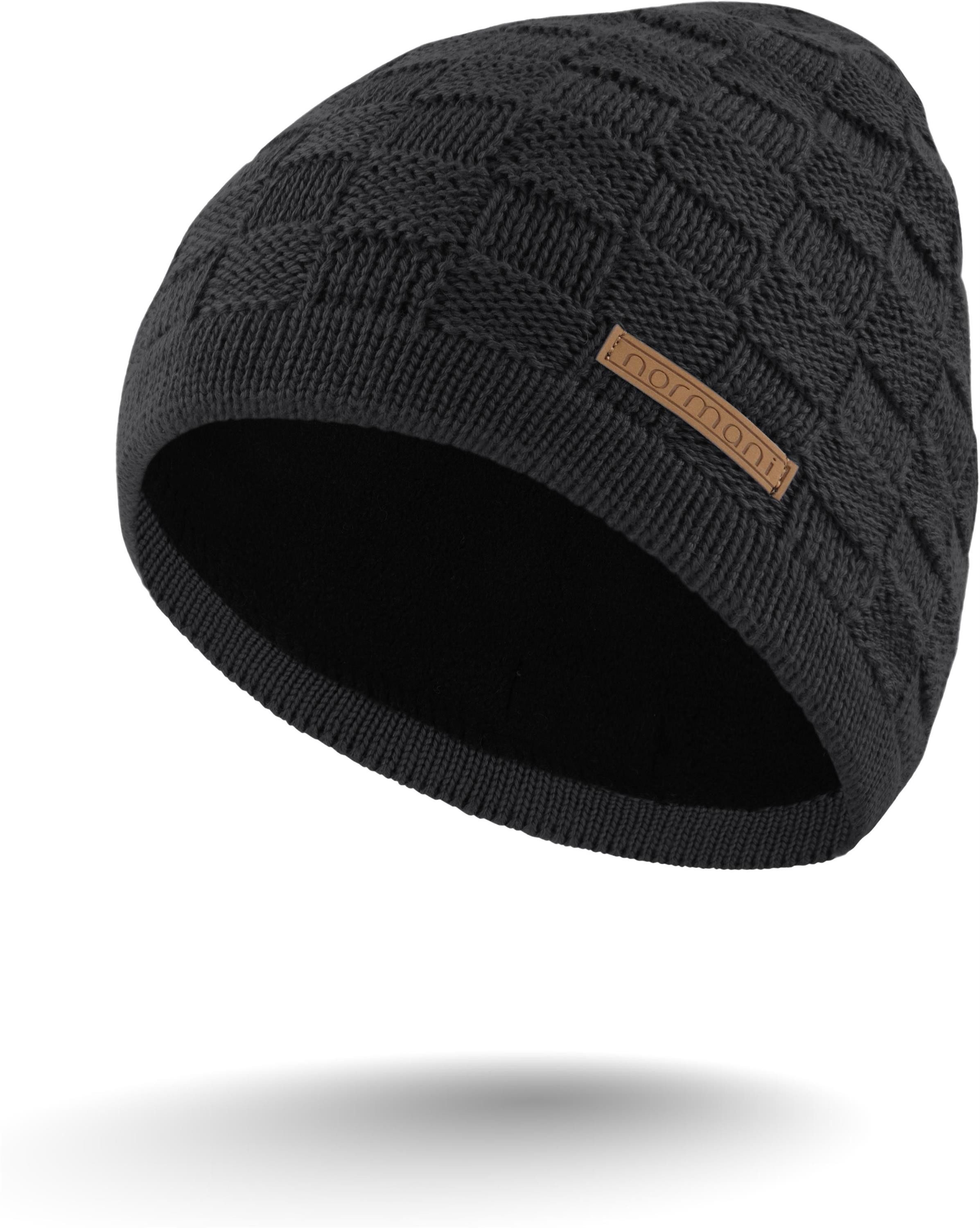 Strickmütze Merinowoll-Mütze mit Design Yuma