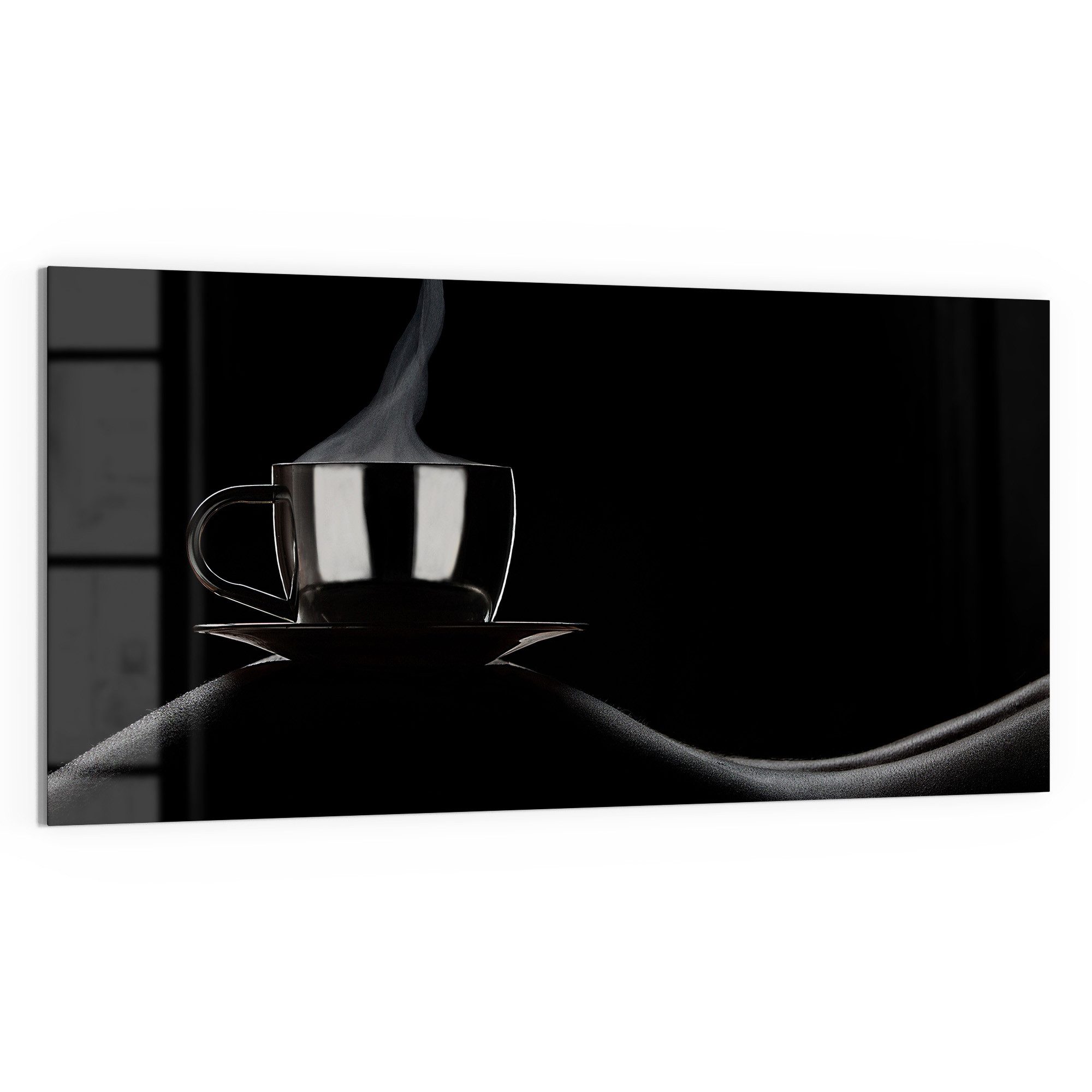 DEQORI Glasbild 'Sinnliche Kaffeepause', 'Sinnliche Kaffeepause', günstig online kaufen