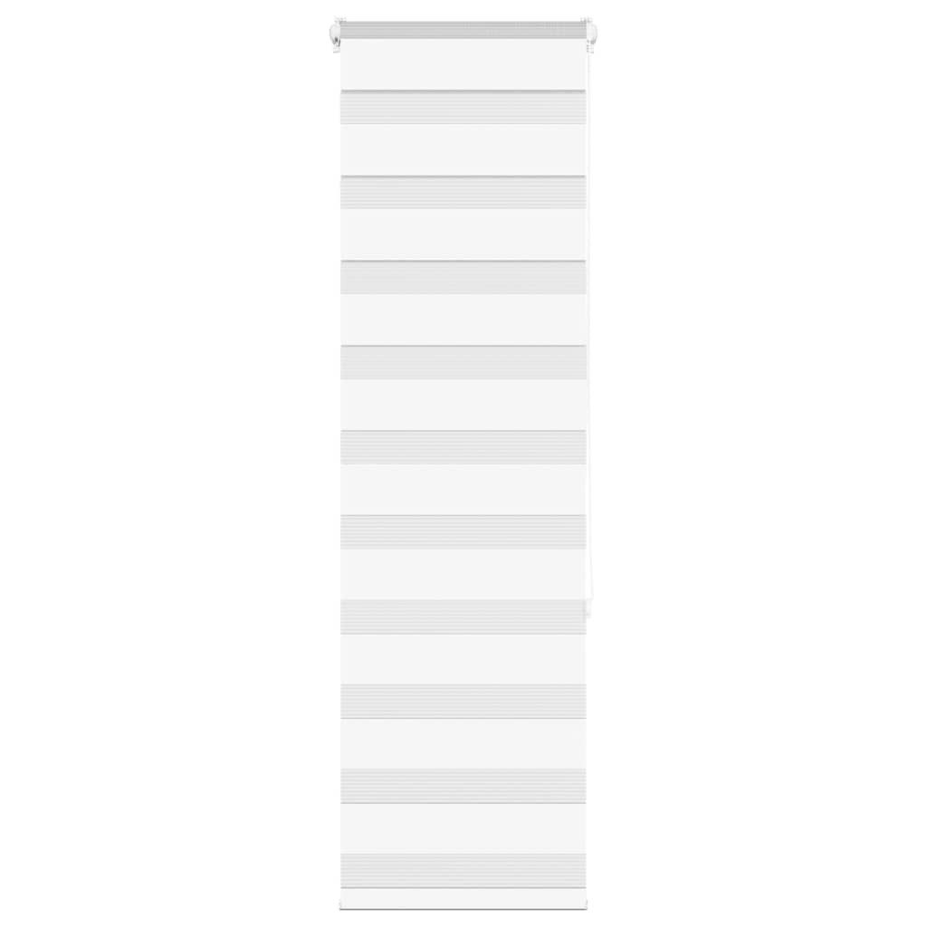 vidaXL Gardine 50 x 150 cm Zebrarollo Weiß 50x150 cm Stoffbreite 45,9 cm Polyester